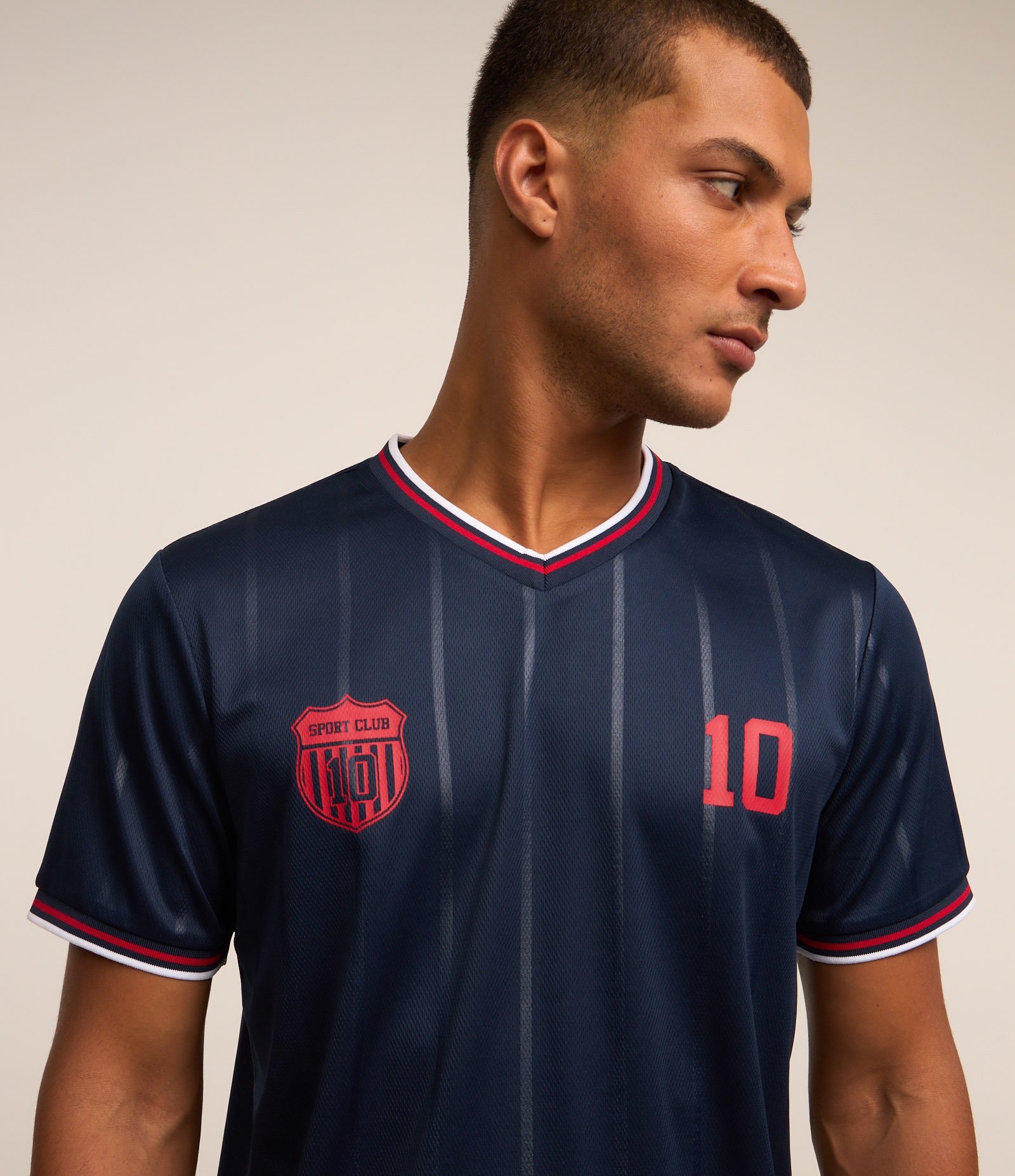 Camiseta Esportiva em Tecnologia Dry de Futebol com Estampa de Sport Club Azul 4