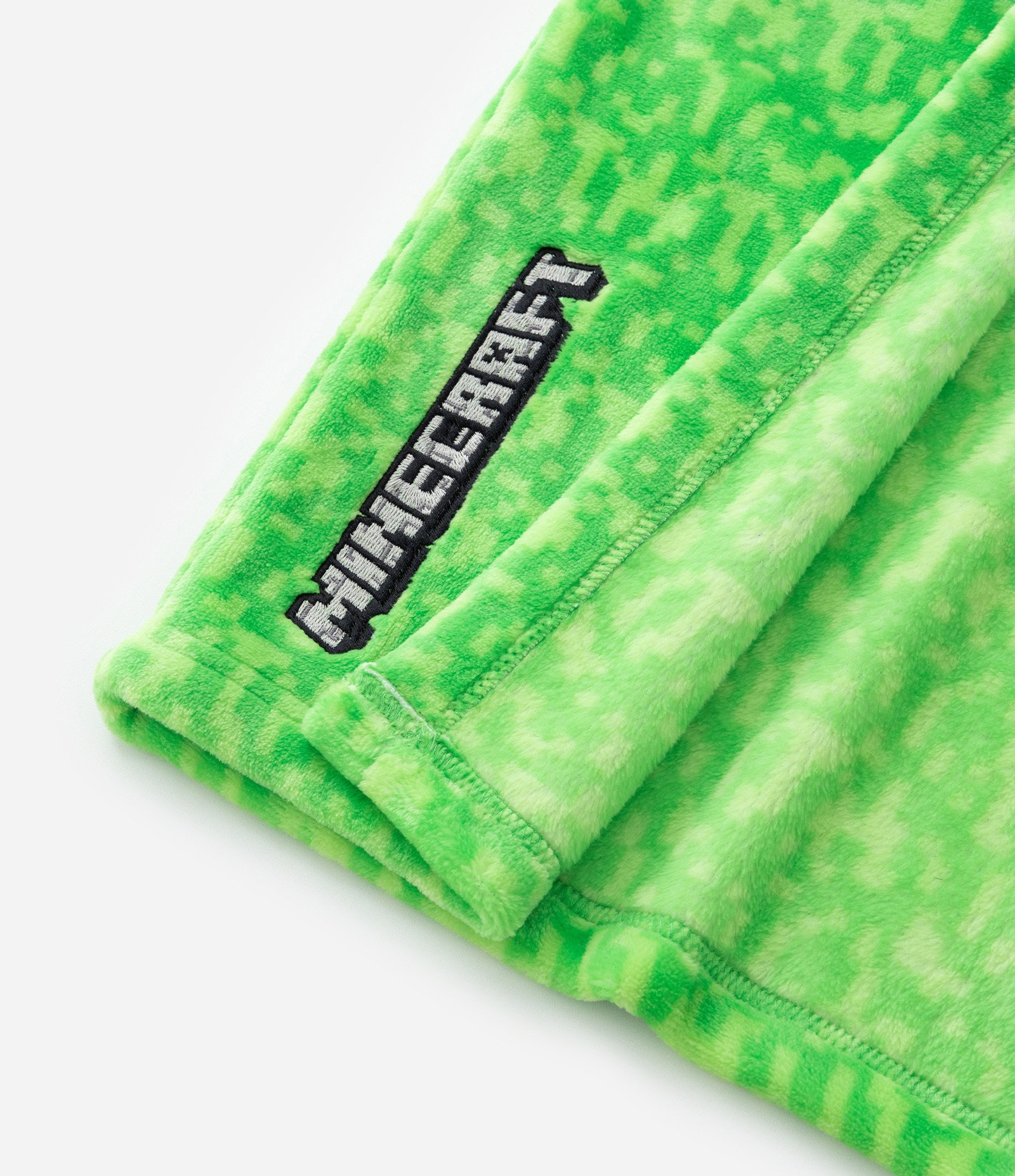 Roupão Infantil em Fleece com Estampa Minecraft -Tam 5 ao 16 Anos Verde 5