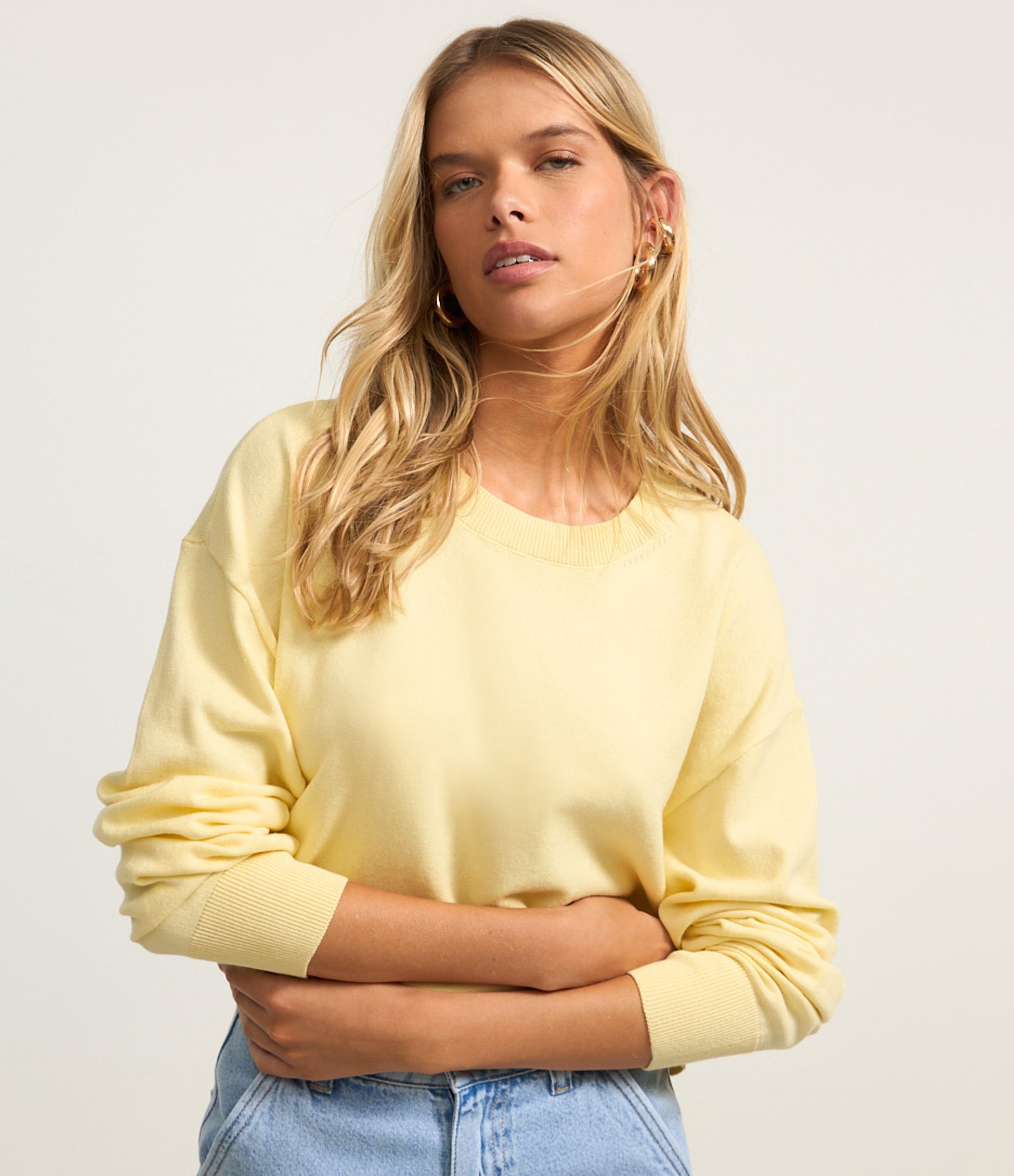 Suéter Boxy em Tricô com Gola Redonda 3