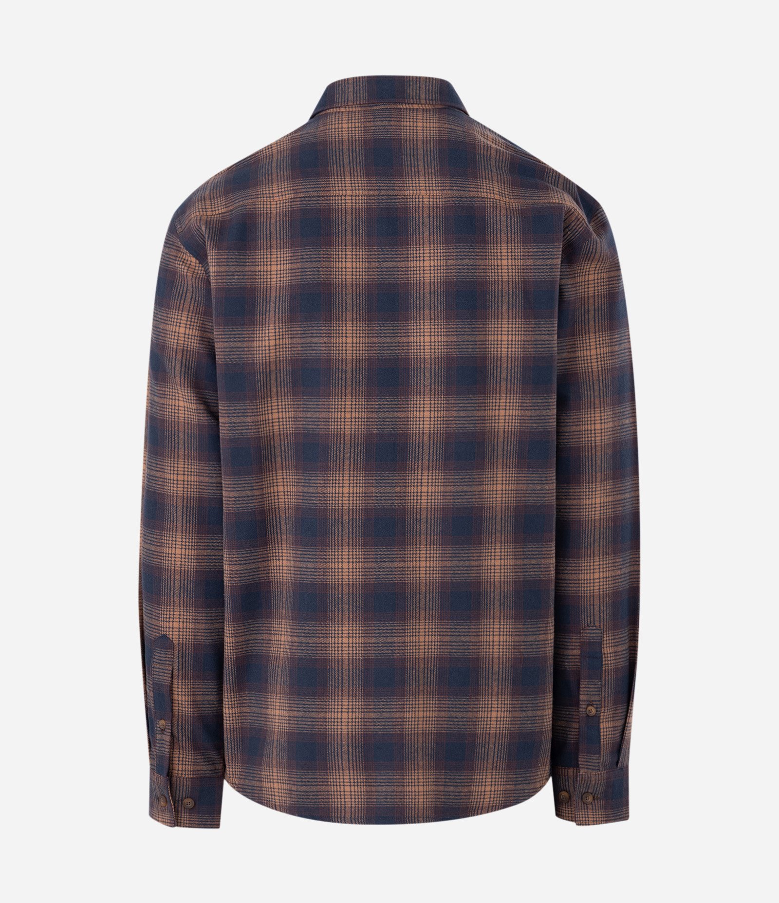 Camisa Comfort em Flanela com Estampa Xadrez Azul/Marrom 7