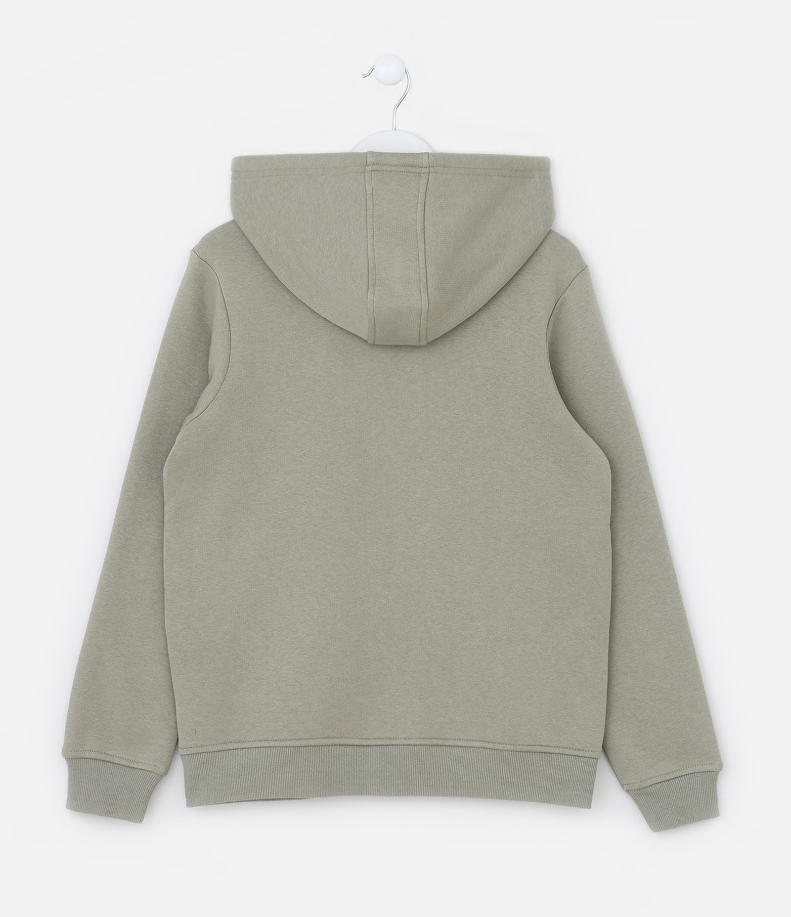 Jaqueta Infantil em Moletom com Capuz e Bolsos Canguru - Tam 5 a 14 Anos Verde 2