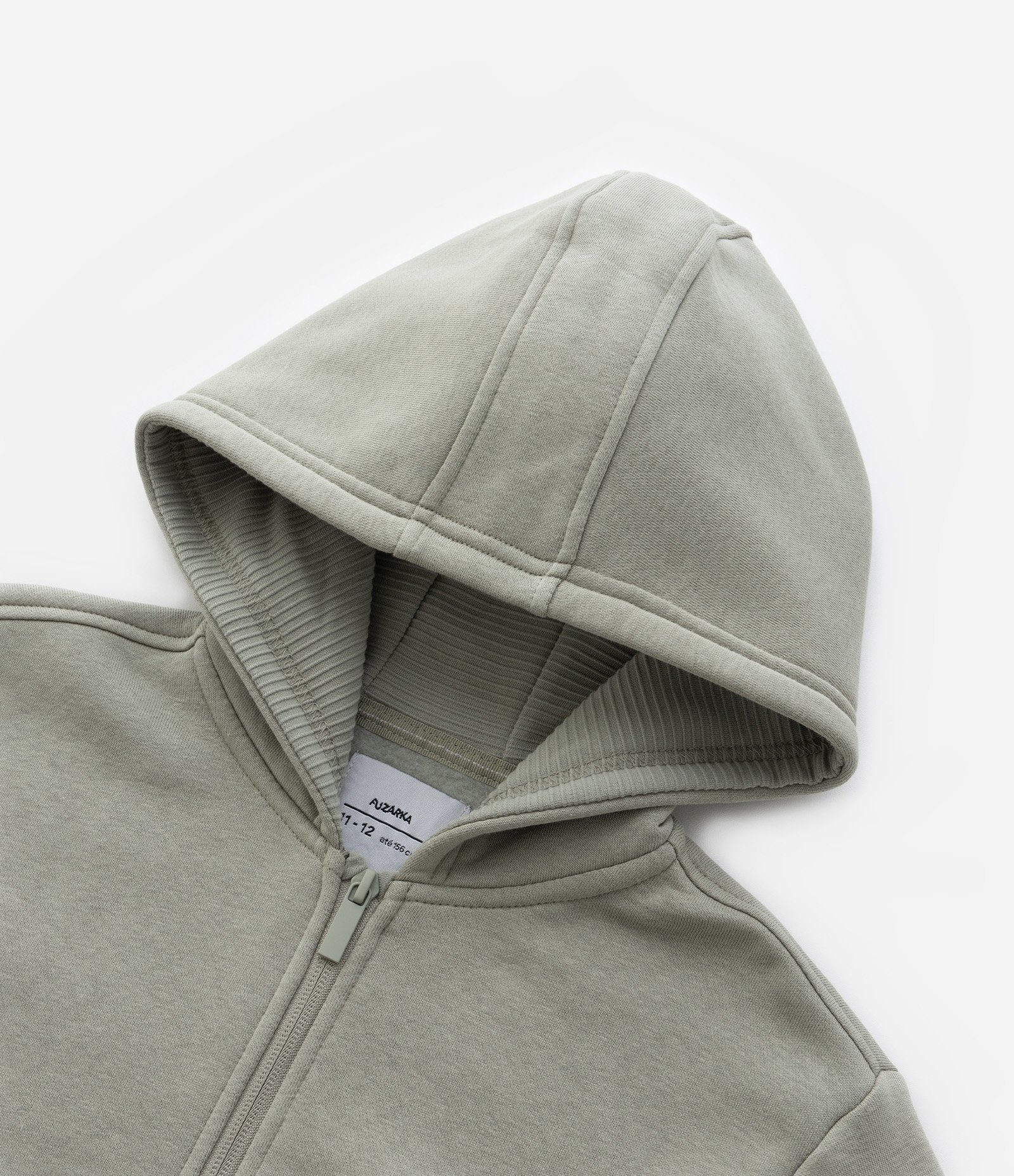 Jaqueta Infantil em Moletom com Capuz e Bolsos Canguru - Tam 5 a 14 Anos Verde 6