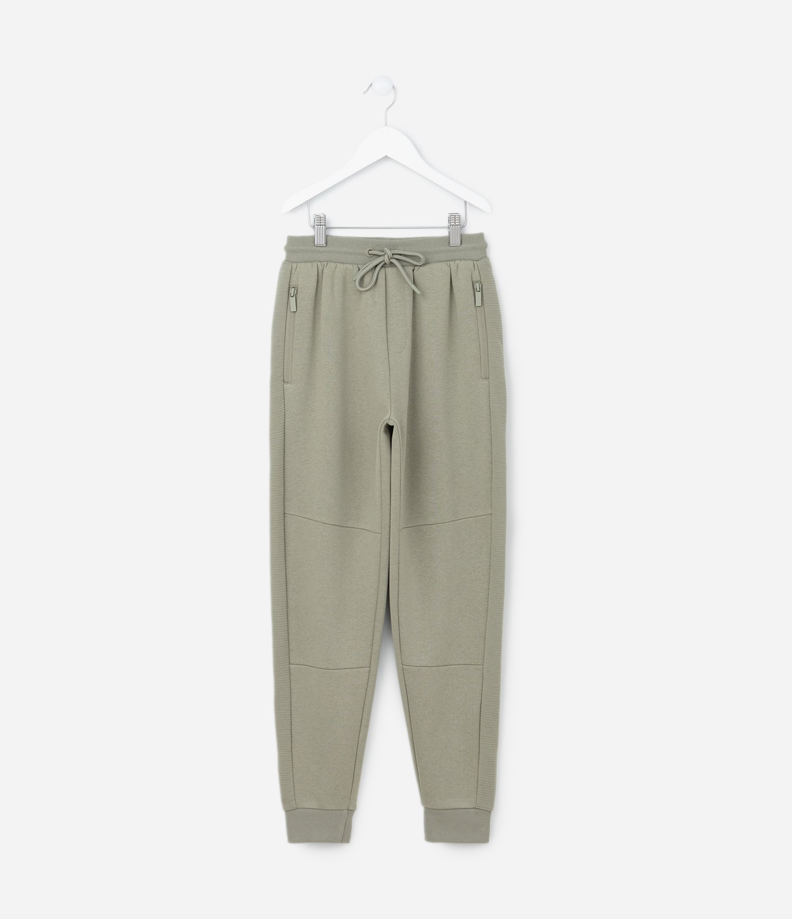 Calça Infantil Básica com Recortes e Bolsos - Tam 5 a 14 Anos Verde 1