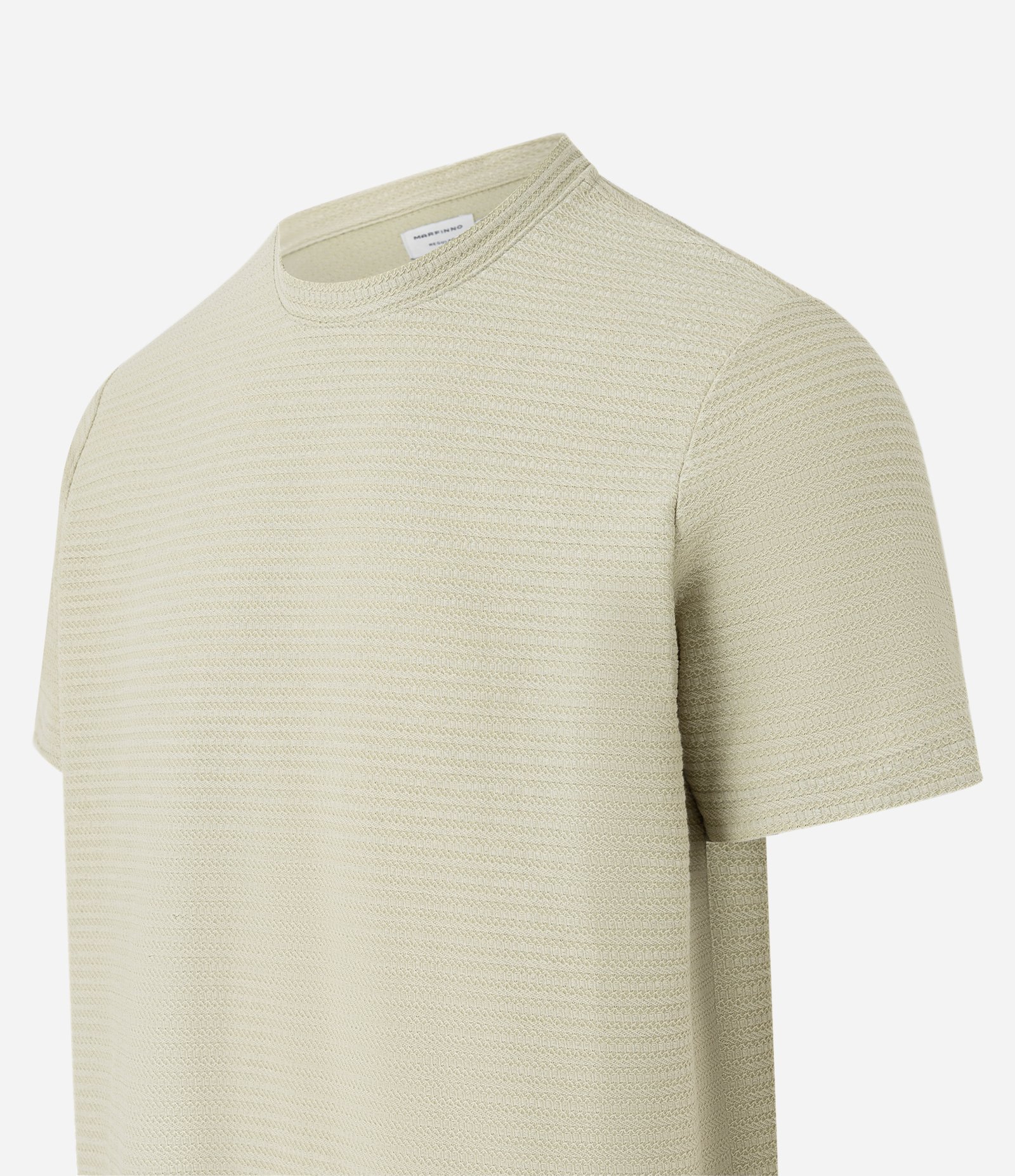 Camiseta Regular em Algodão com Textura Verde 6