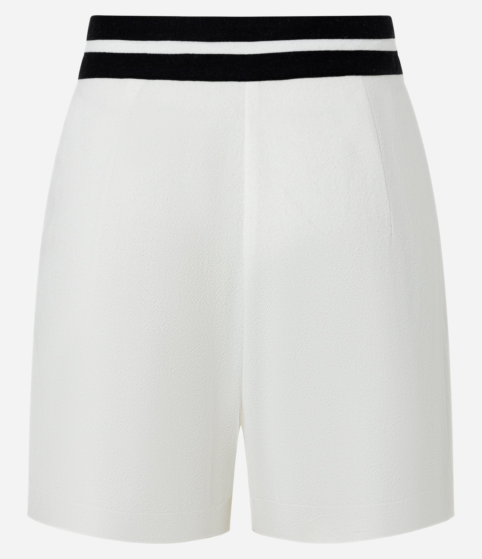 Short Regular em Viscose e Linho com Cós Contrastante Branco 7