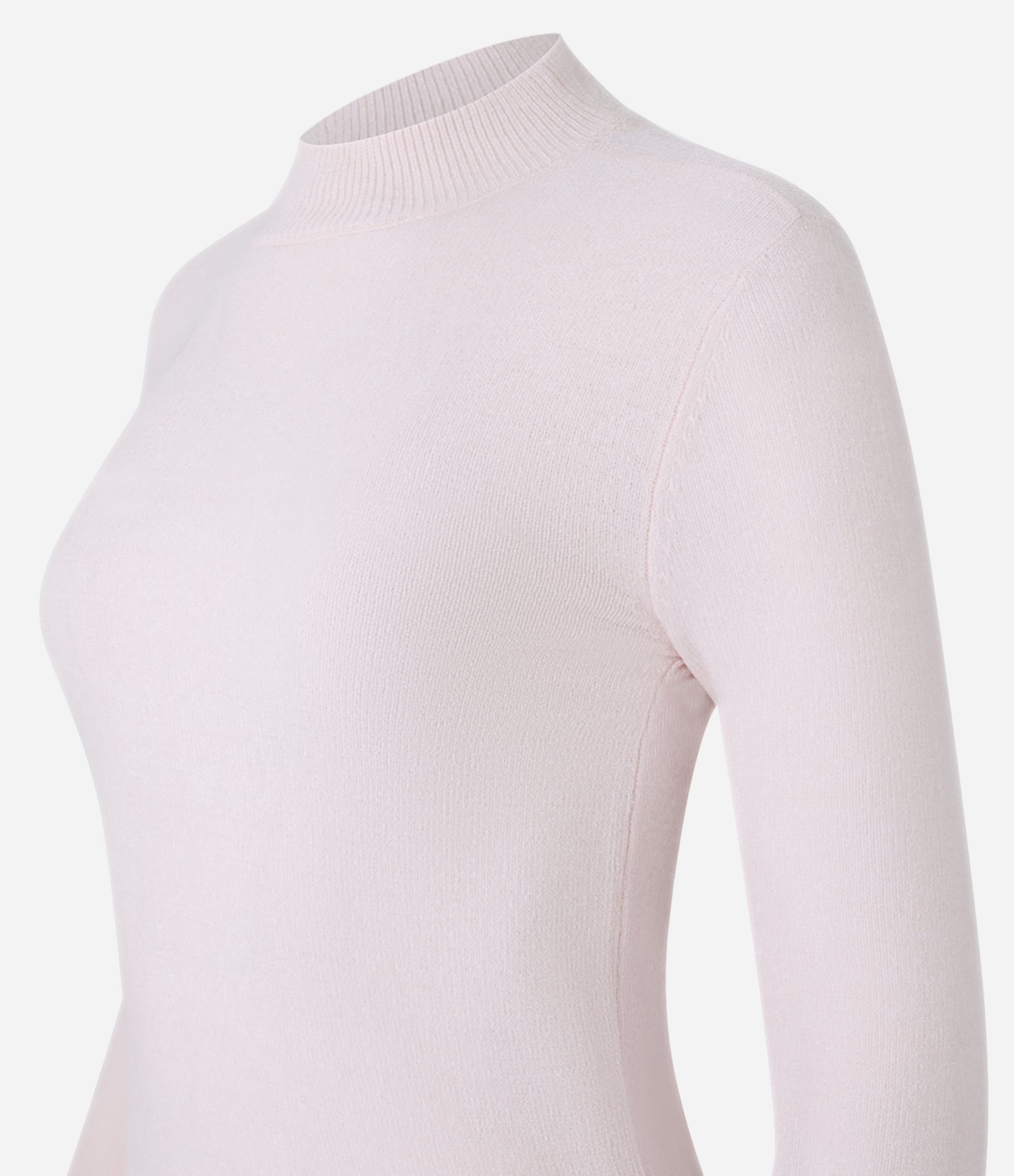 Blusa em Chenille com Gola Altinha Rosa Claro 5