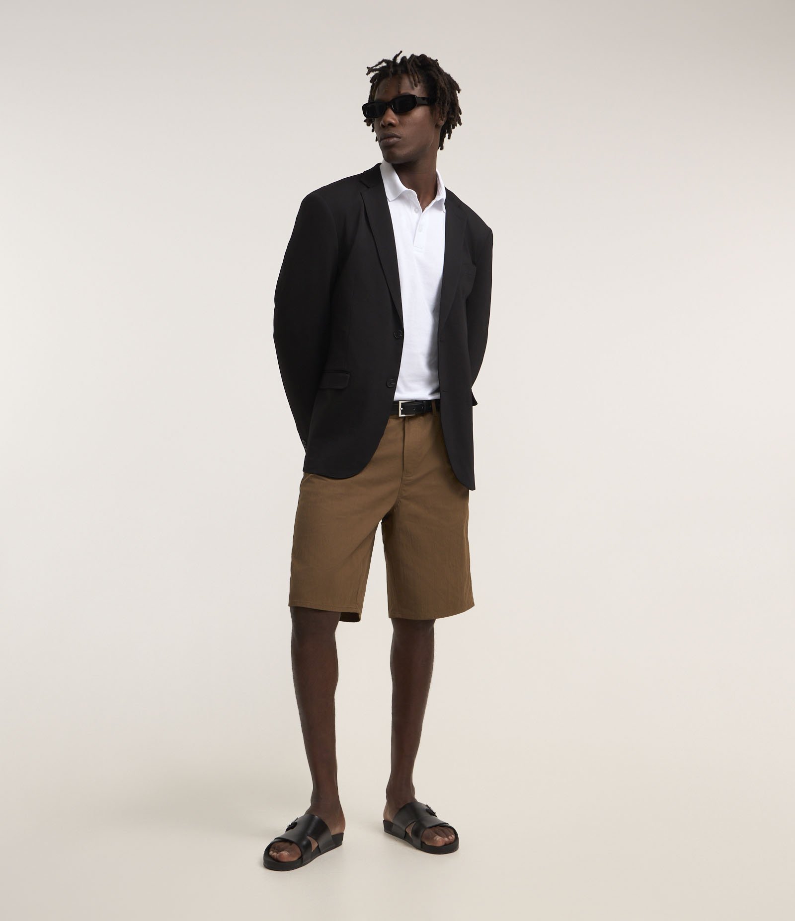 Polo Regular em Algodão Peruano com Detalhes Texturizados Branco 5