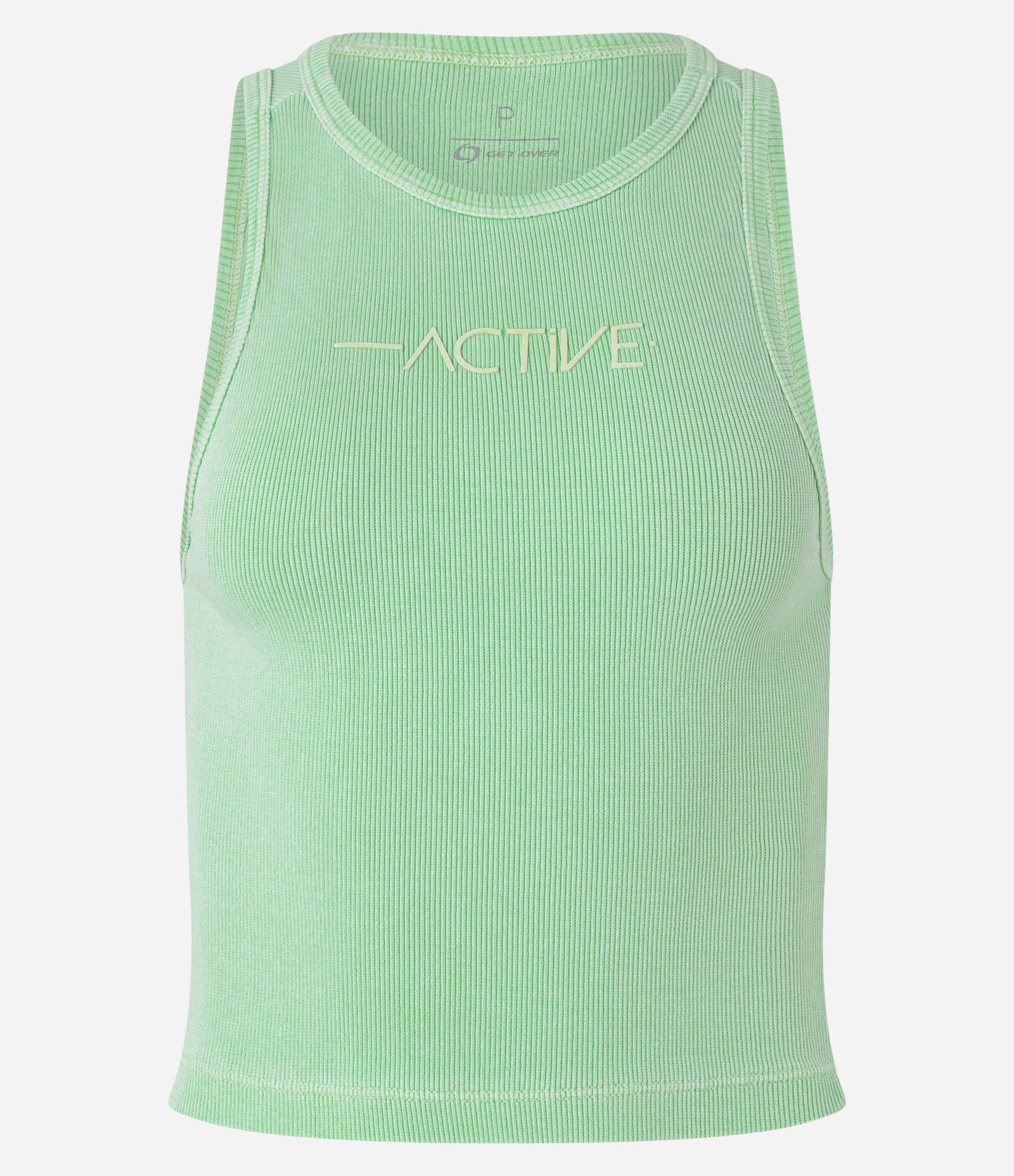 Regata Cropped Esportiva Estampa Localizada Active Verde 4
