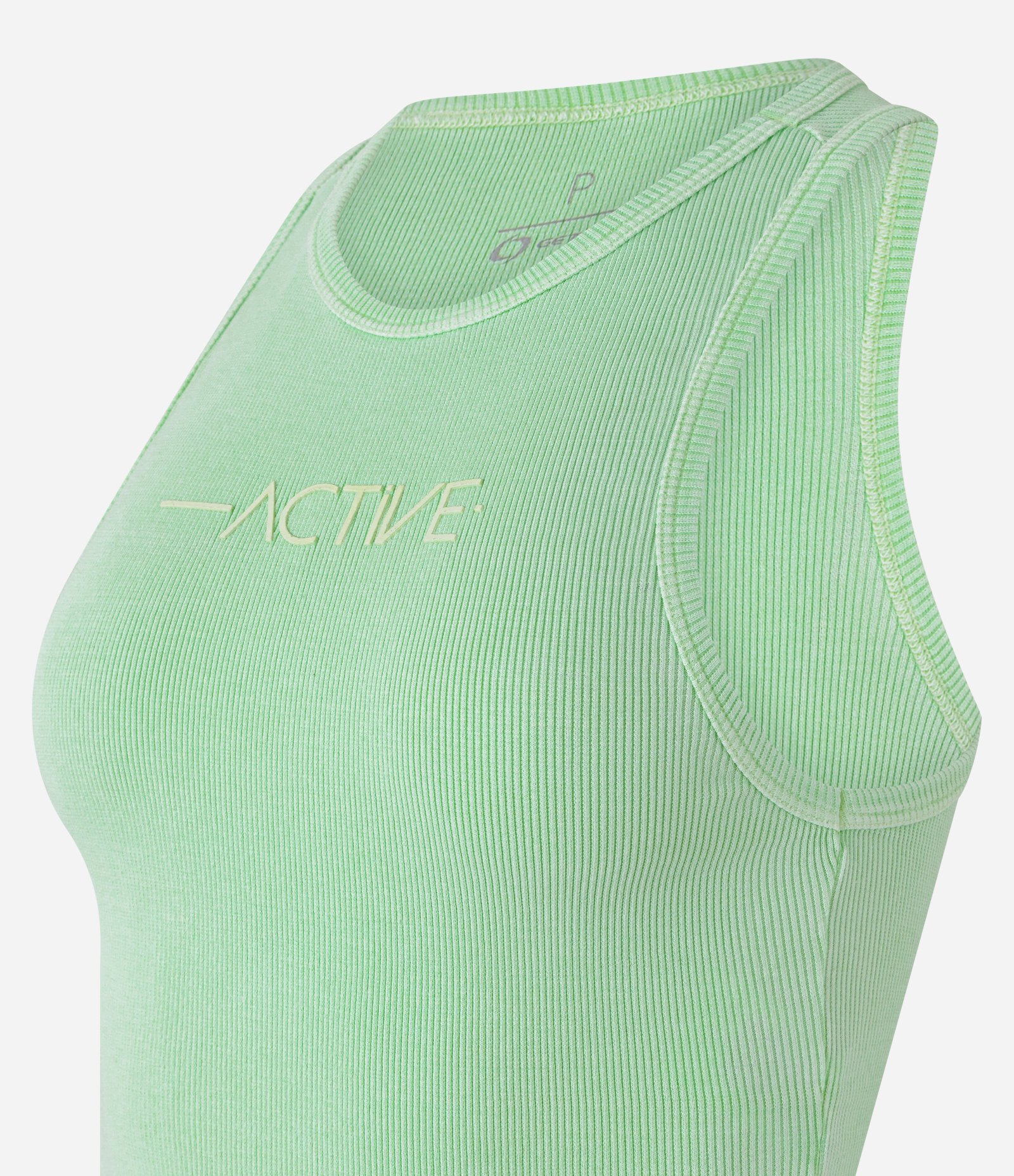 Regata Cropped Esportiva Estampa Localizada Active Verde 5