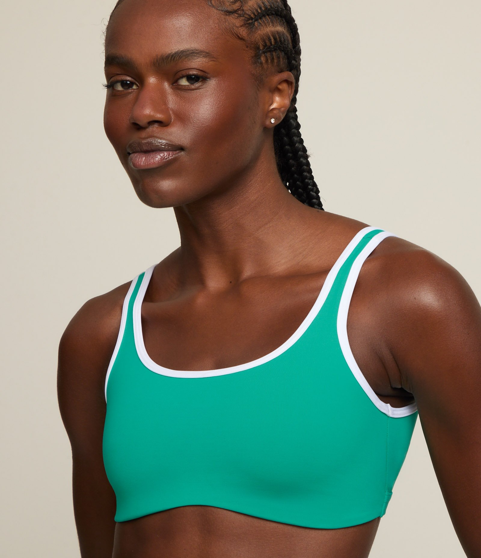 Top em Microfibra com Bojo Removível Verde 4