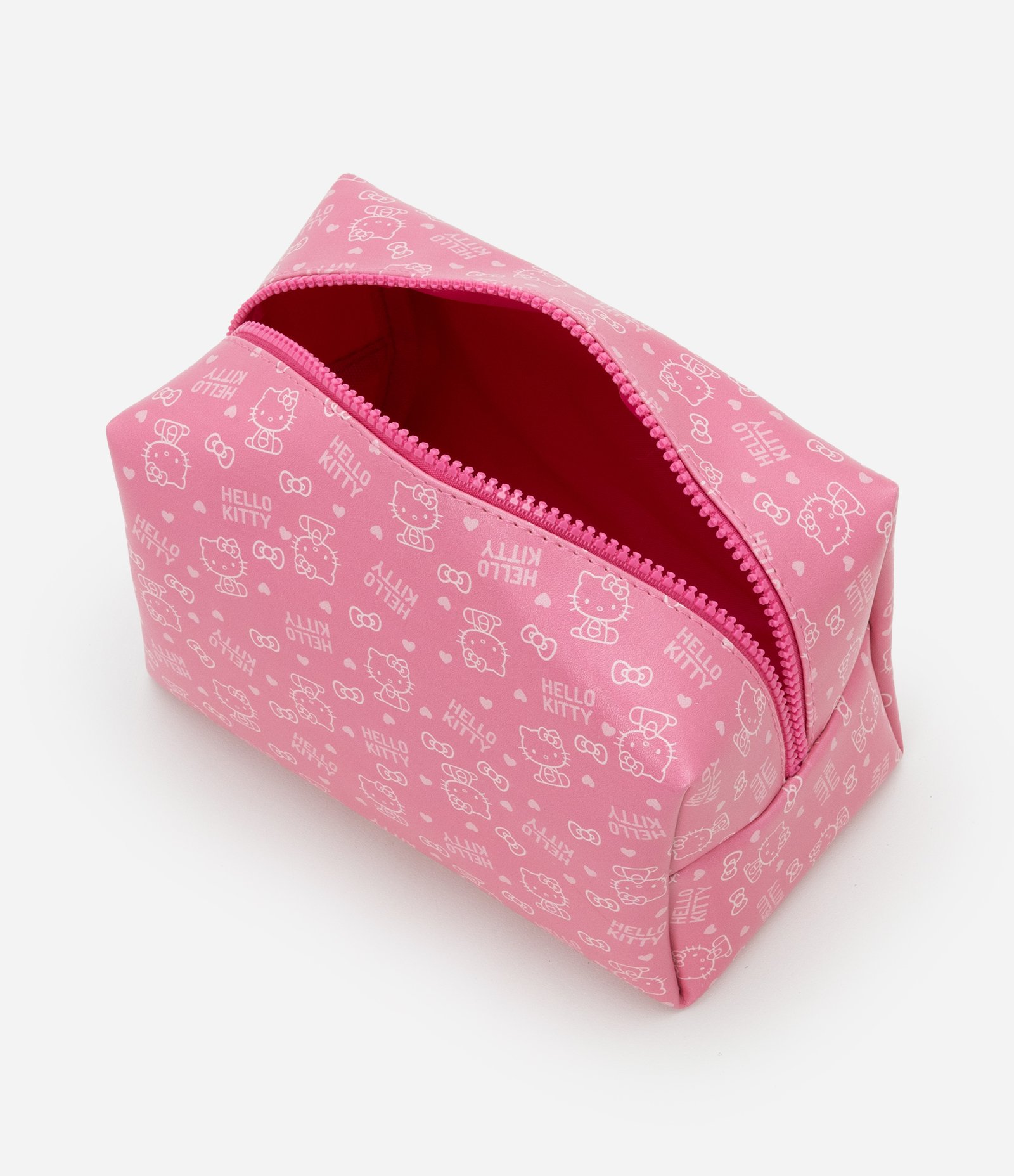Nécessaire Retangular Media com Estampa Hello Kitty com Pingente Rosa 4