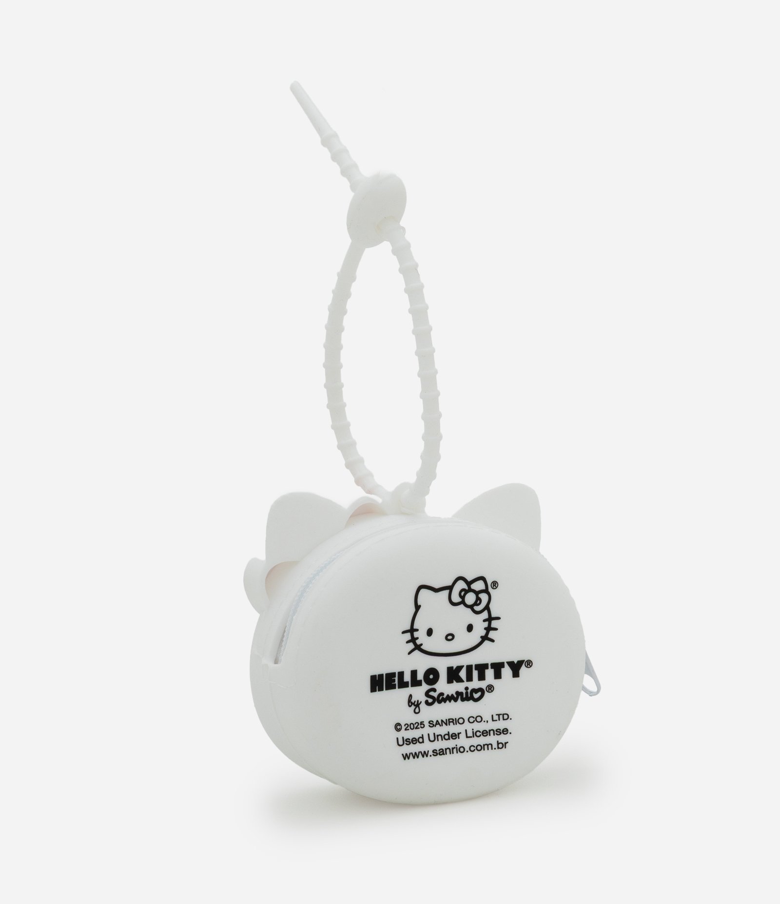 Nécessaire Porta Moedas em Silicone da Hello Kitty com Alça Branco 3