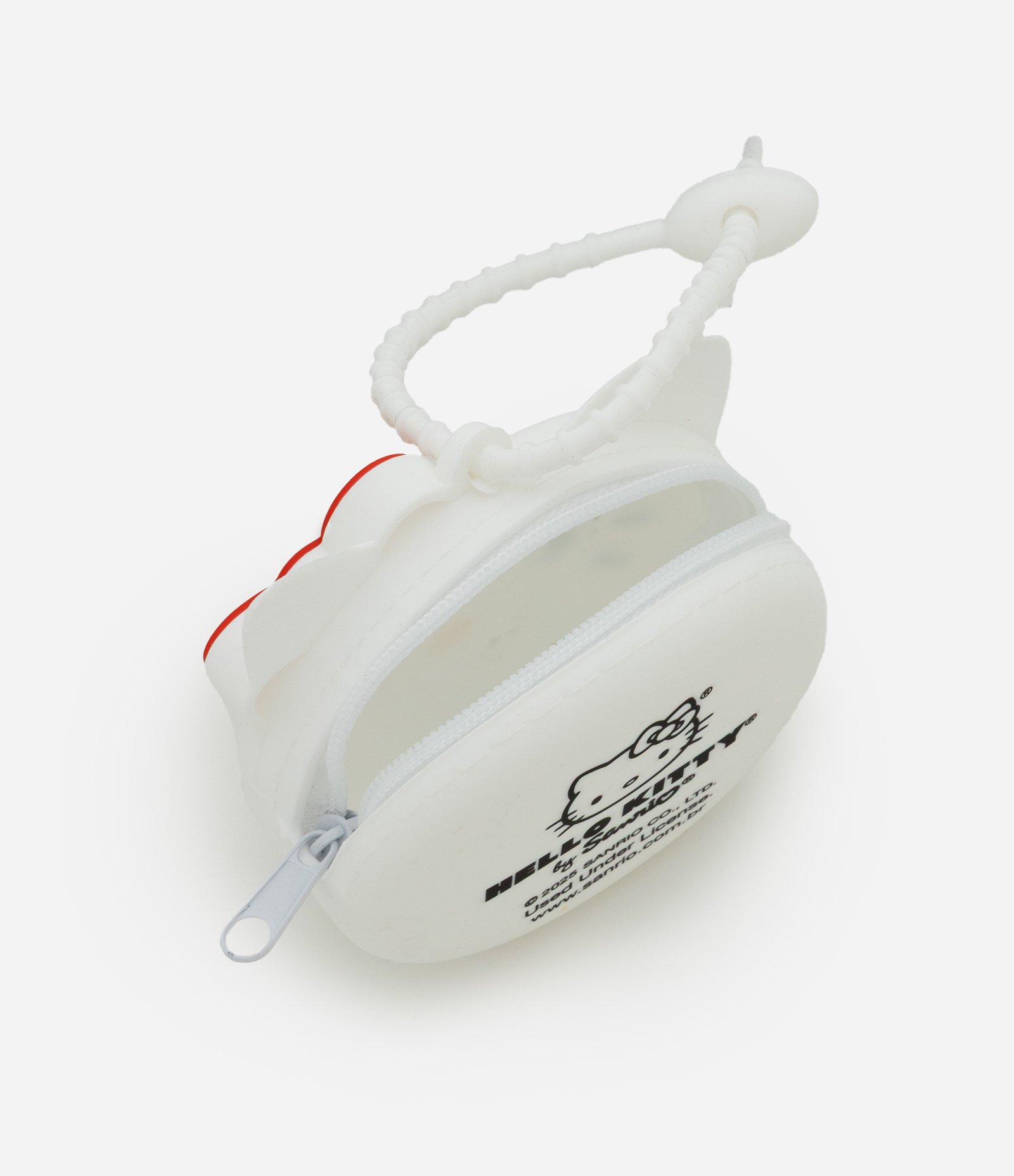 Nécessaire Porta Moedas em Silicone da Hello Kitty com Alça Branco 5