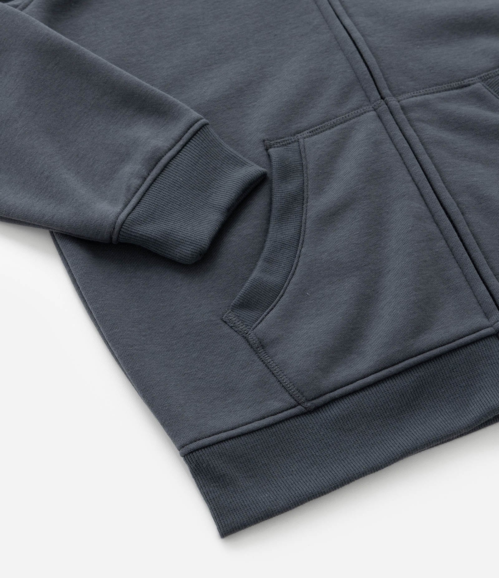 Jaqueta Infantil em Moletom com Capuz - Tam 5 a 14 anos Cinza Escuro 4