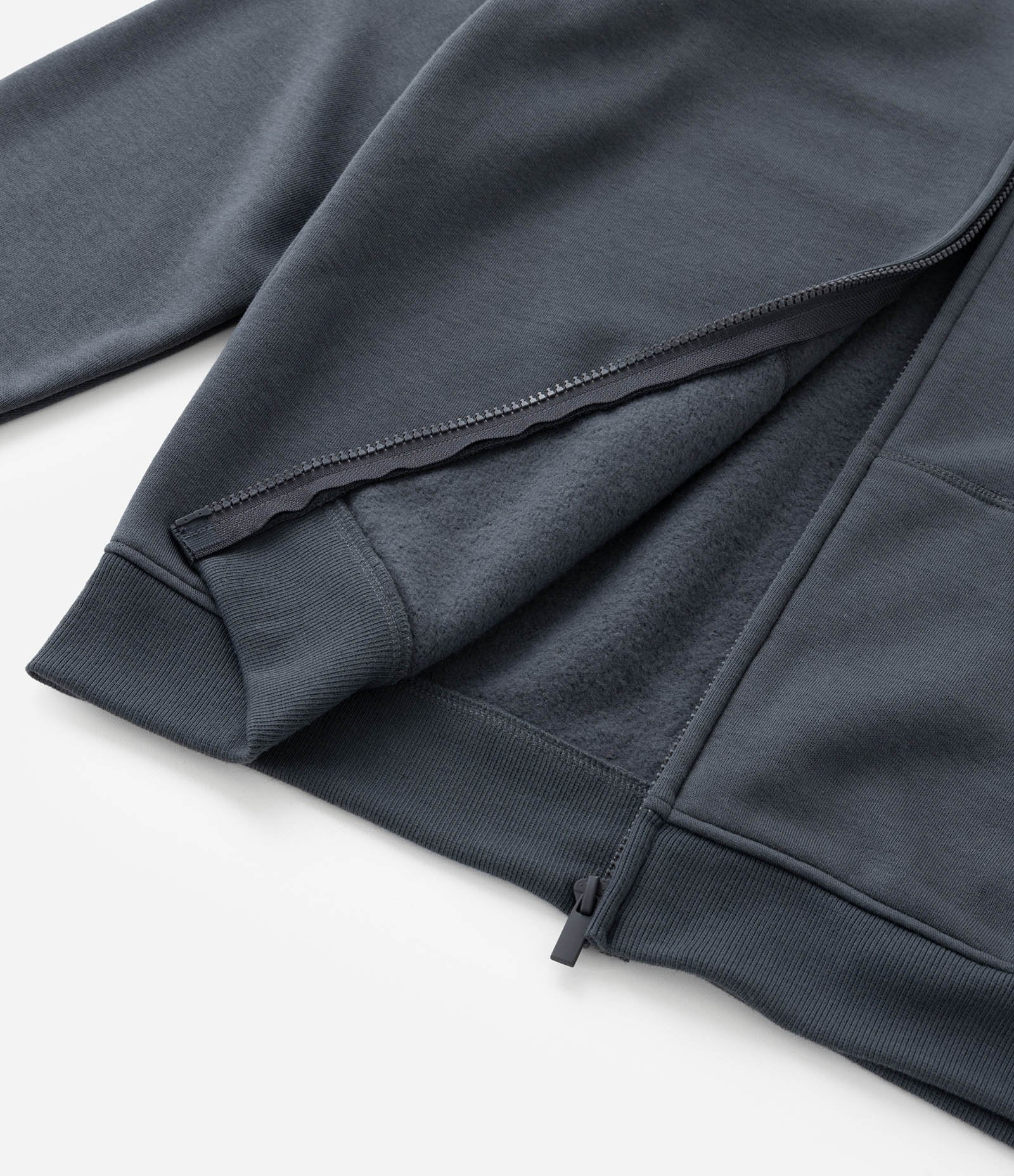 Jaqueta Infantil em Moletom com Capuz - Tam 5 a 14 anos Cinza Escuro 5