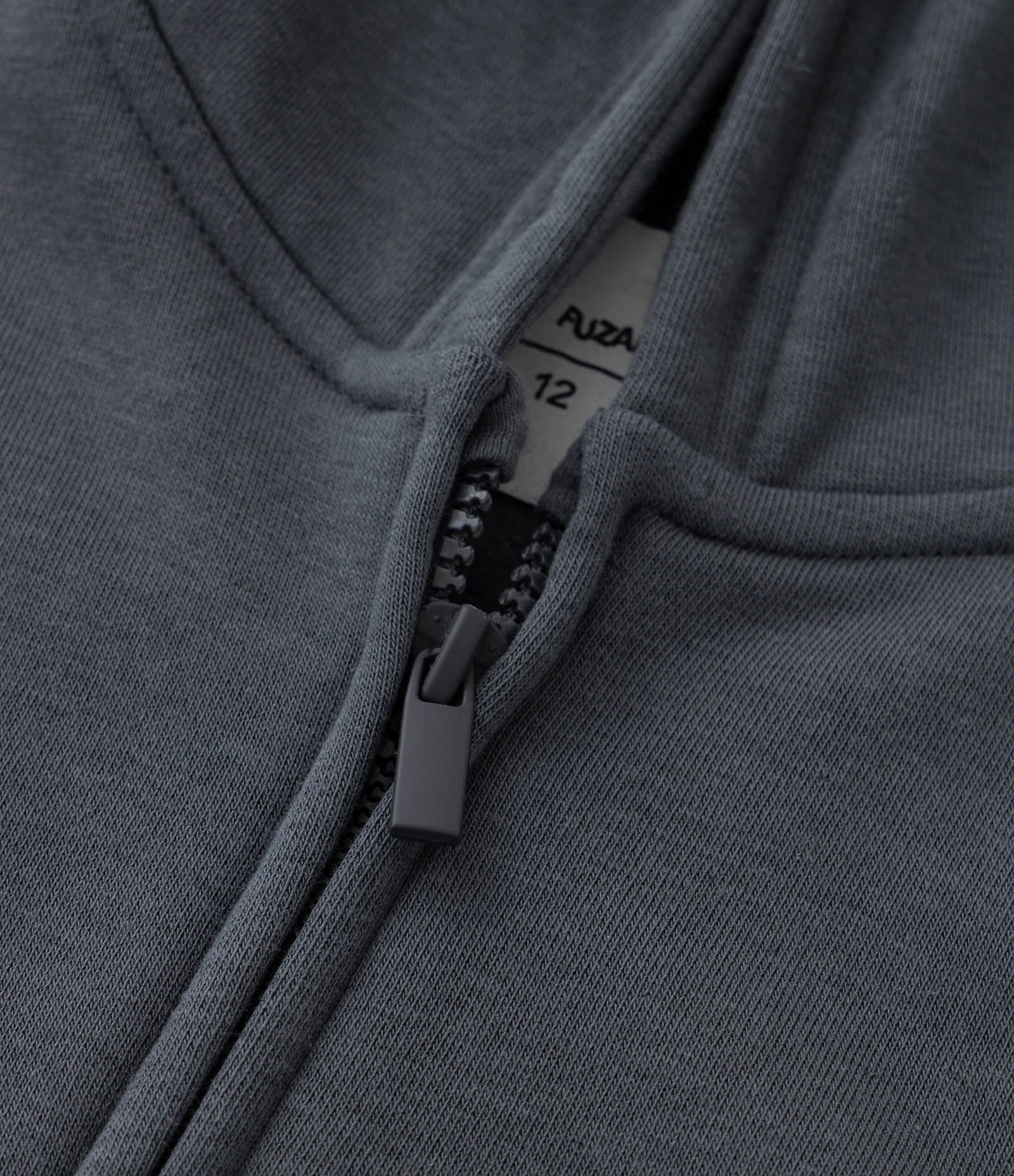 Jaqueta Infantil em Moletom com Capuz - Tam 5 a 14 anos Cinza Escuro 6