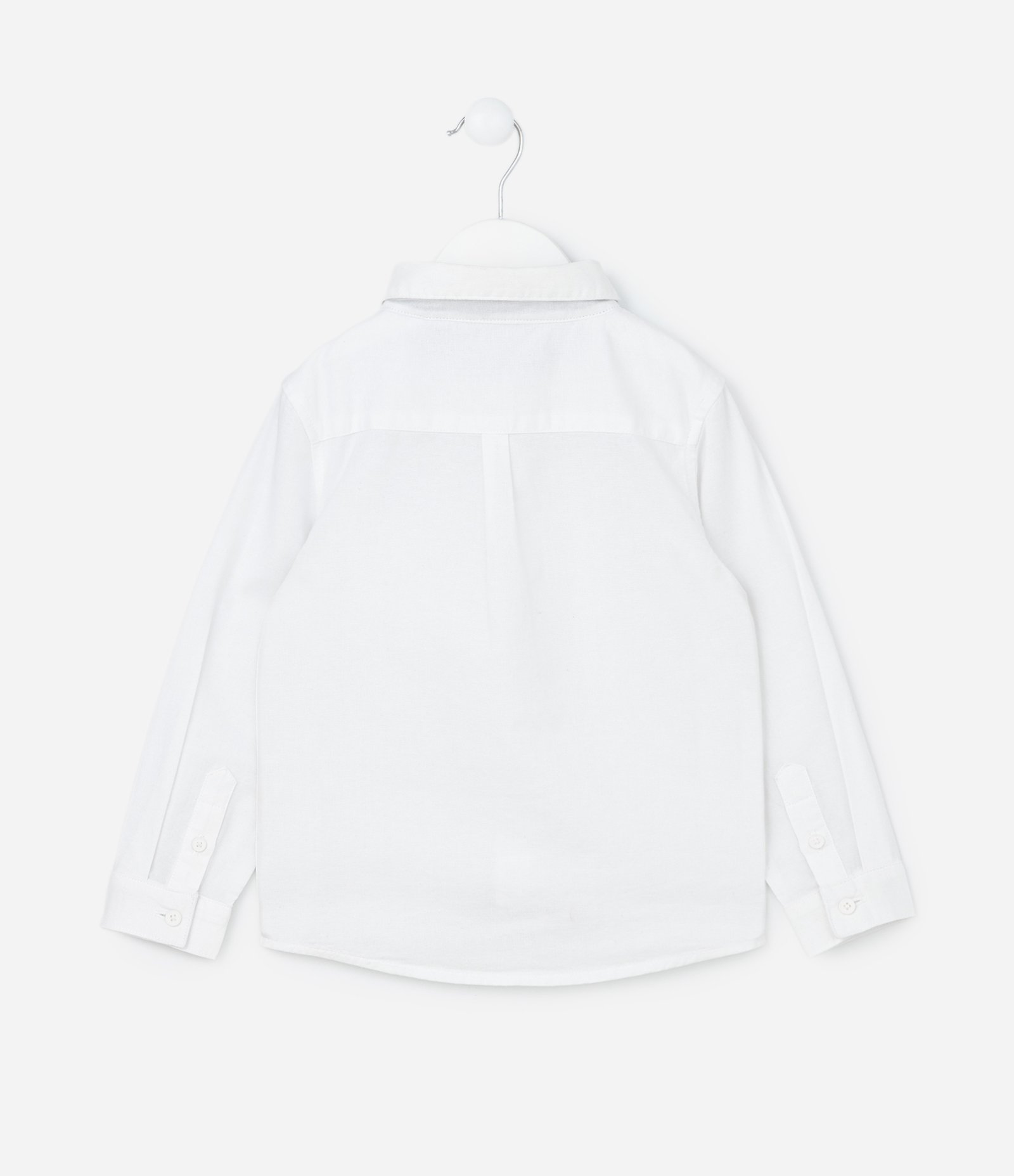 Camisa Básica Infantil em Oxford com Bolso - Tam 1 a 5/6 Anos Branco 2