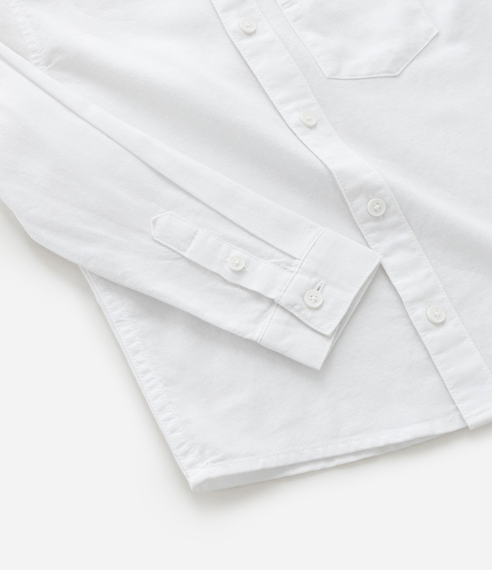 Camisa Básica Infantil em Oxford com Bolso - Tam 1 a 5/6 Anos Branco 3