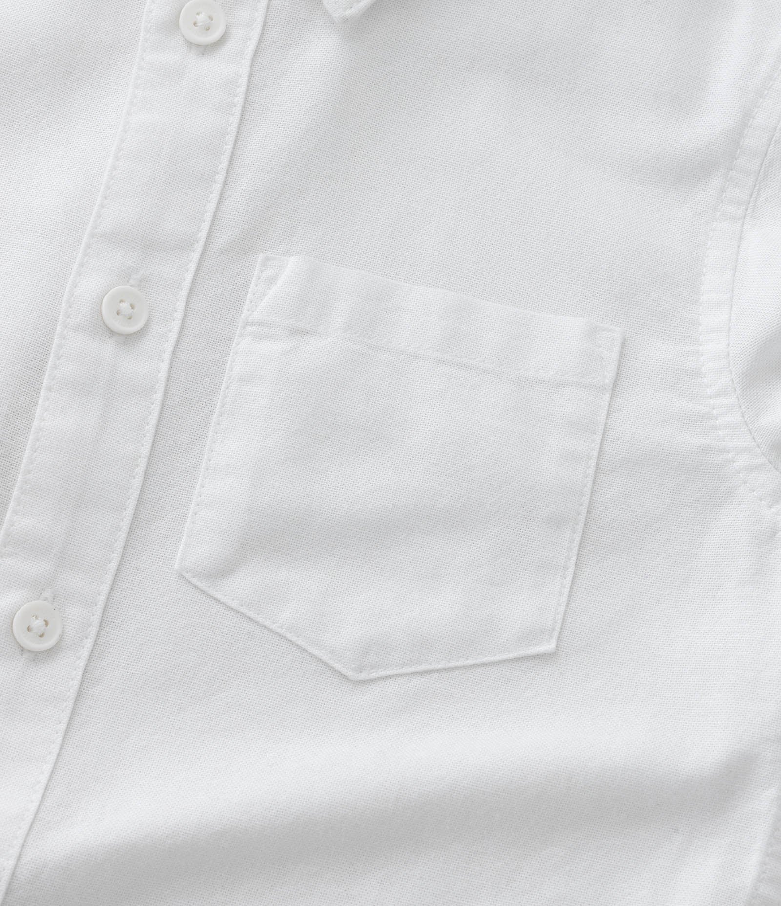 Camisa Básica Infantil em Oxford com Bolso - Tam 1 a 5/6 Anos Branco 5