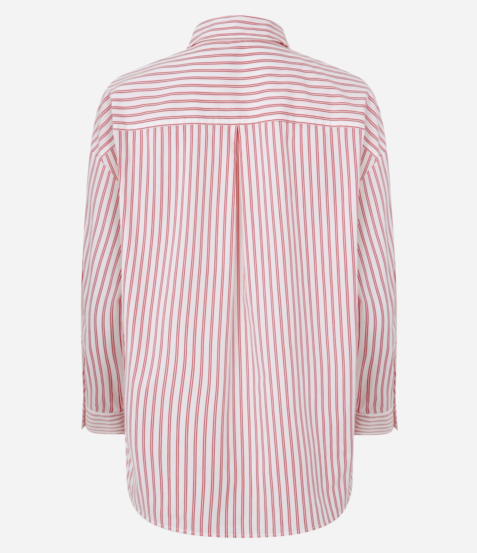 Camisa Oversized em Tricoline Listrada com Recorte nos Ombros 7