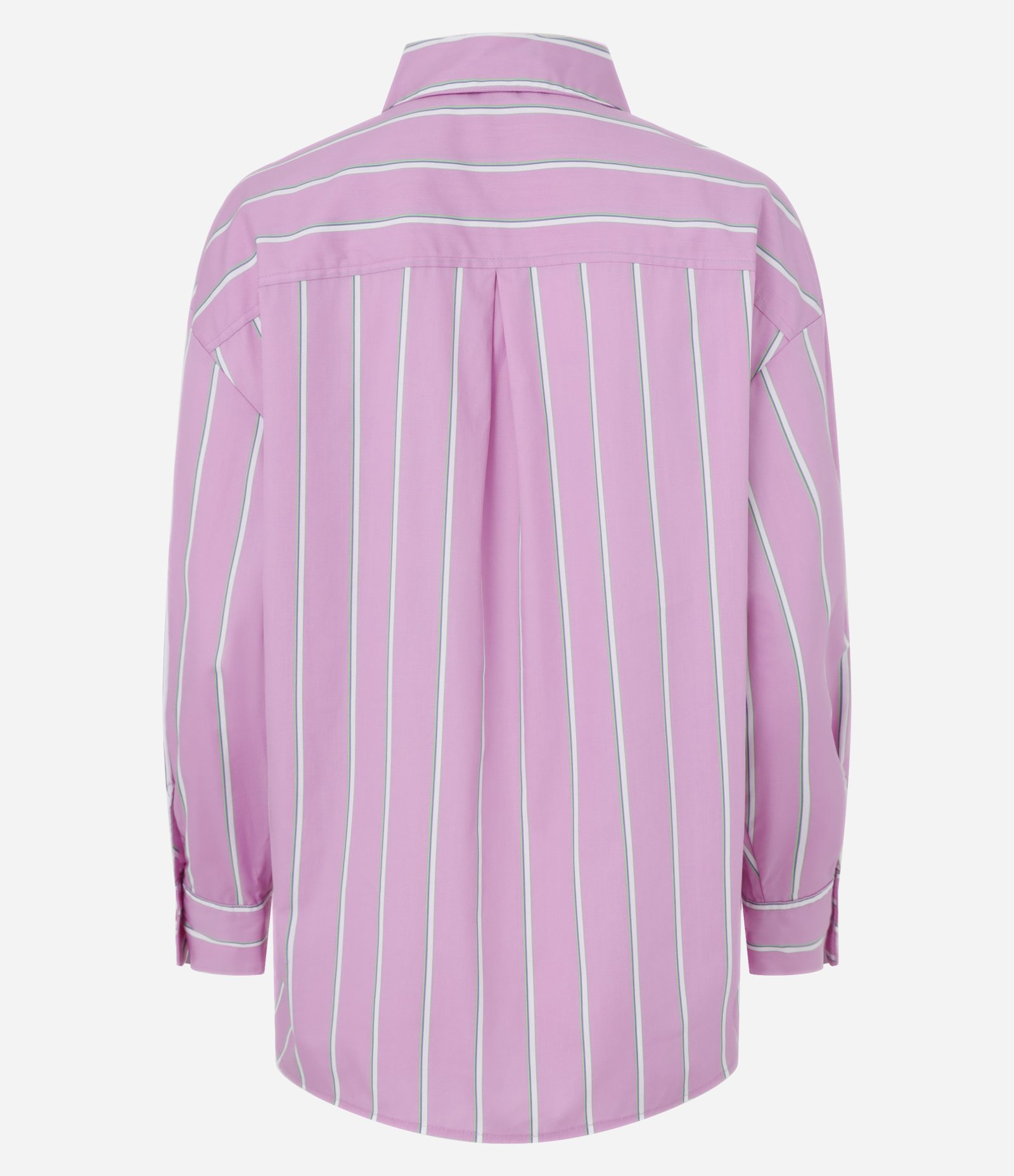 Camisa Oversized em Tricoline Listrada com Recorte nos Ombros 6