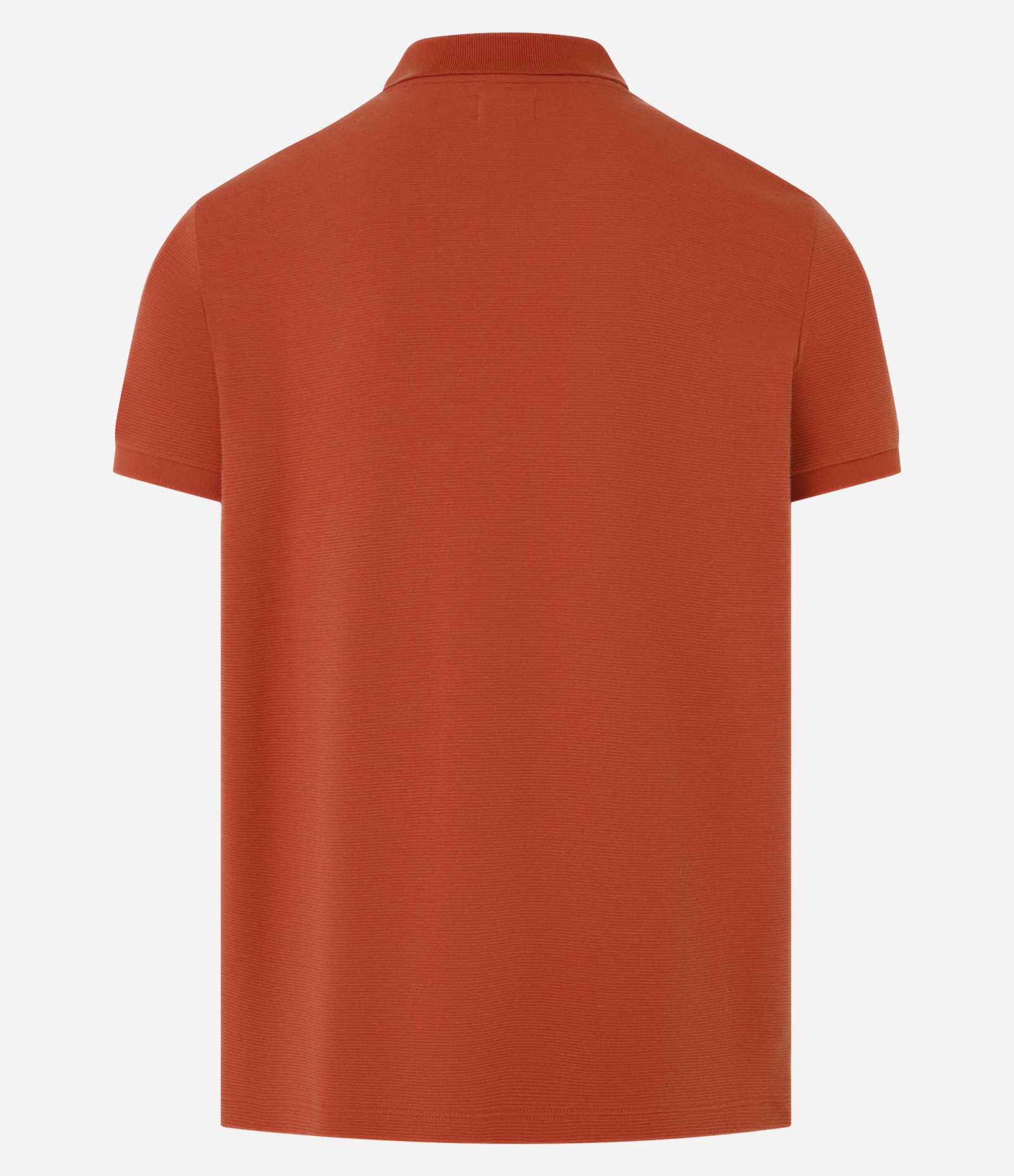 Camisa Polo Slim com Botões e Textura Canelada Laranja 7