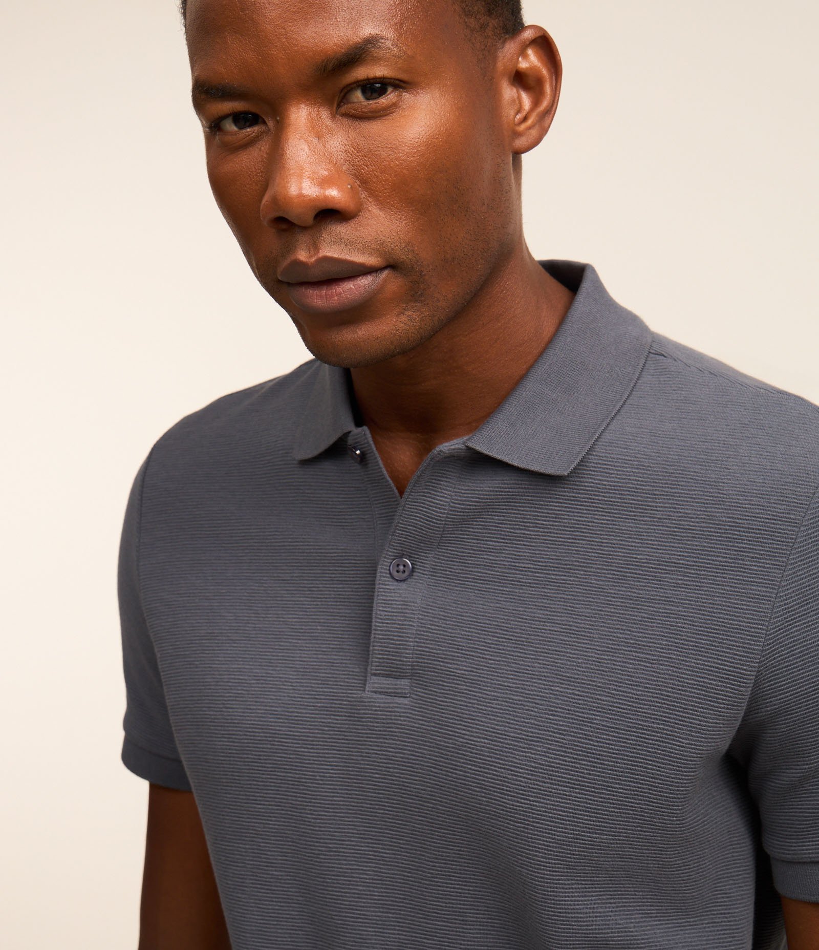 Camisa Polo Slim com Botões e Textura Canelada 4