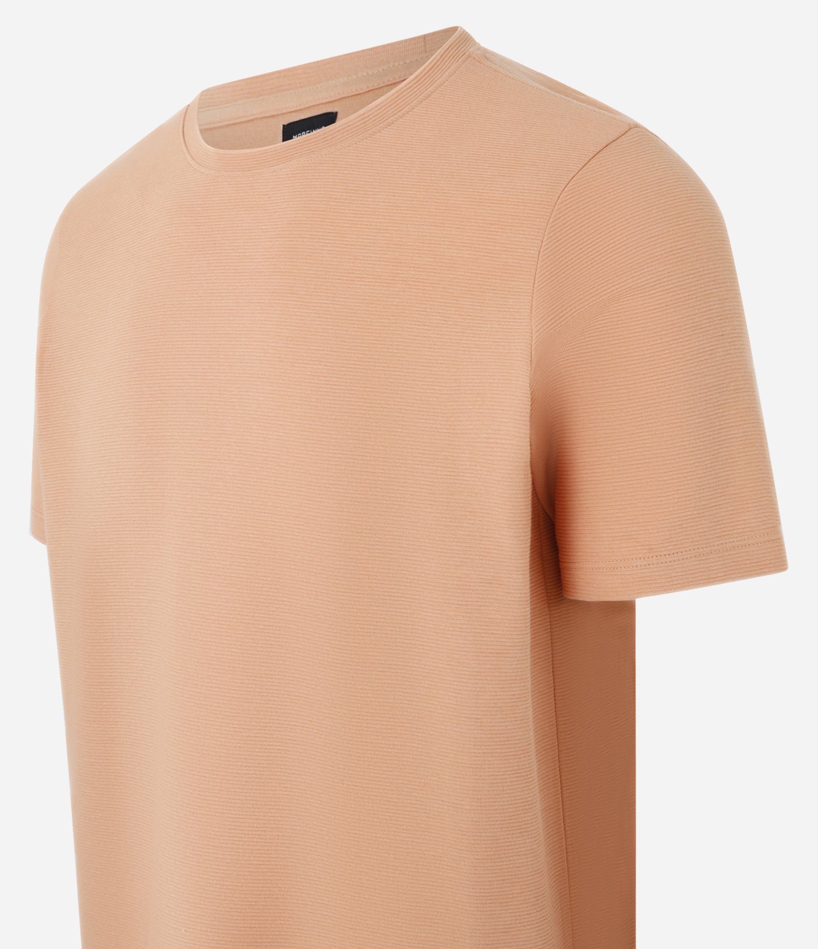 Camiseta Slim em Algodão Peruano com Textura Canelada Marrom Claro 7