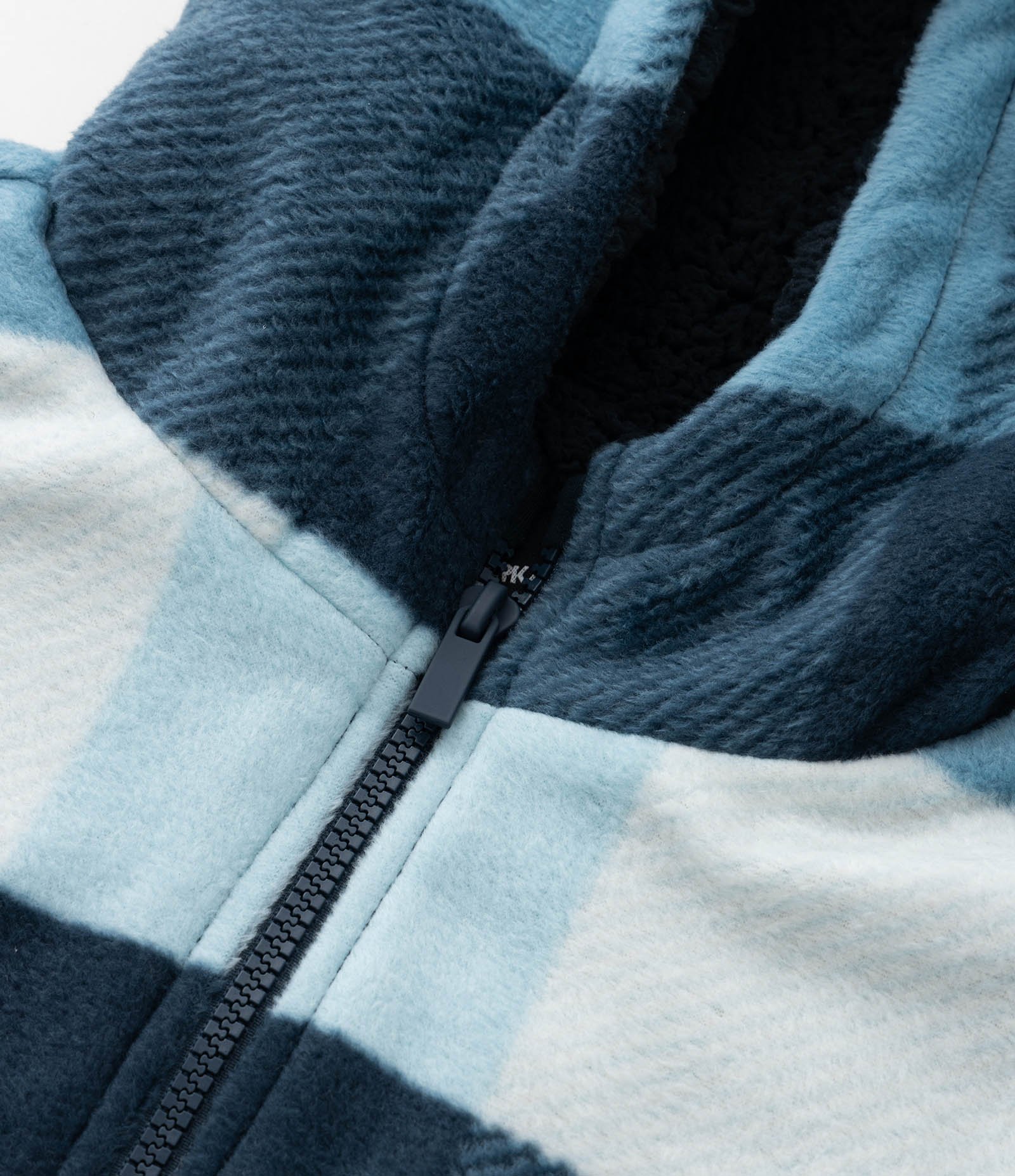 Camisa Infantil em Fleece Xadrez e Forro de Sherpa - Tam 5 a 14 anos Azul 4