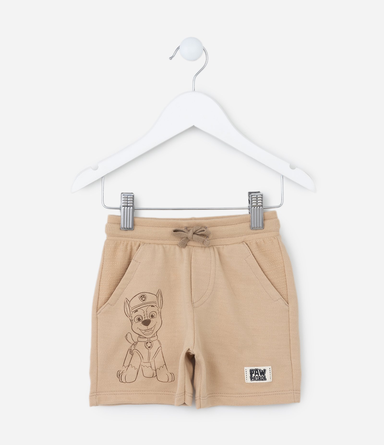 Bermuda Infantil com Estampa Patrulha Canina - Tam 2 a 5 Anos Bege 1