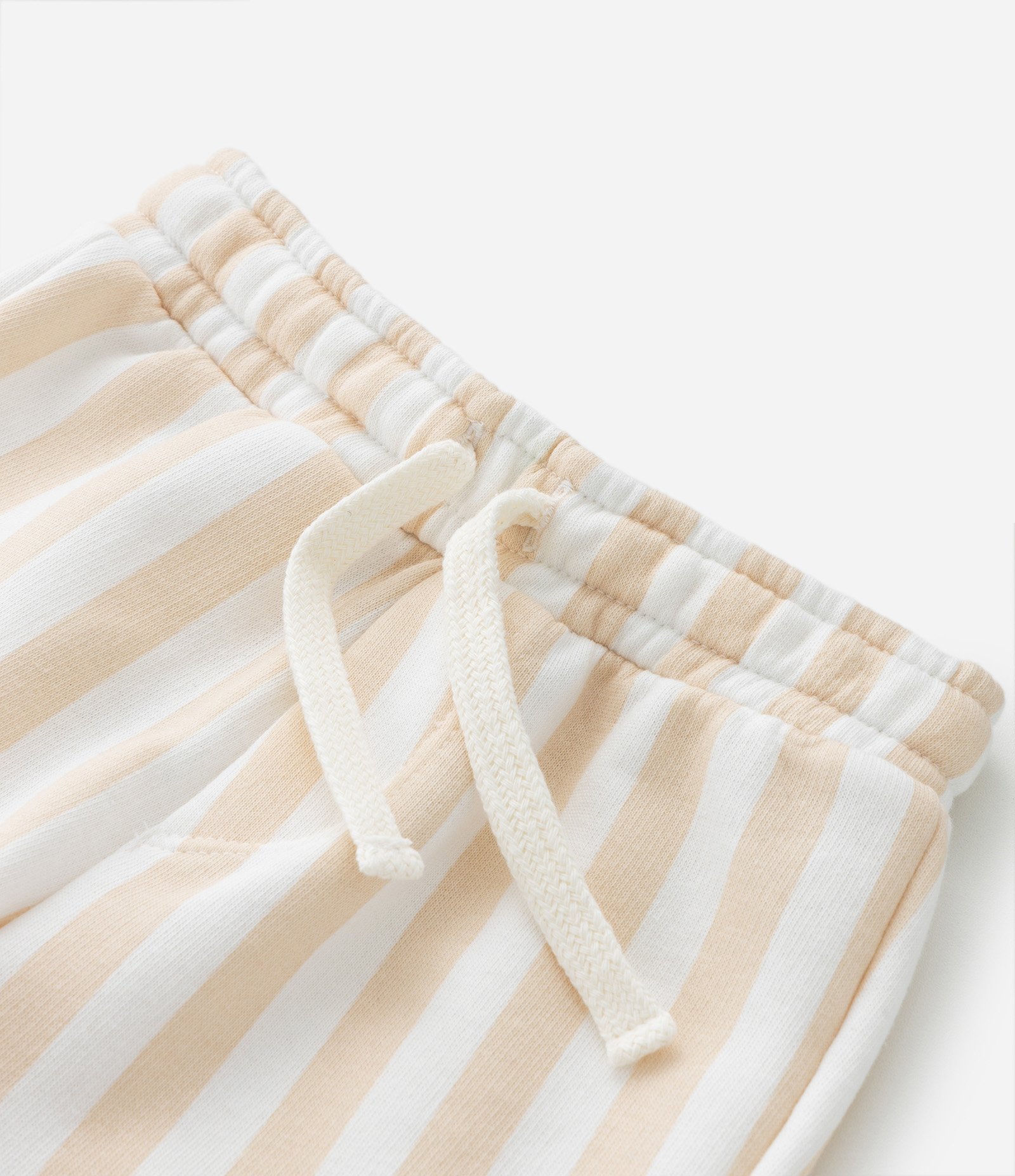 Conjunto Infantil com Estampa Listrada - Tam 1 a 5 Anos Branco/Bege 9