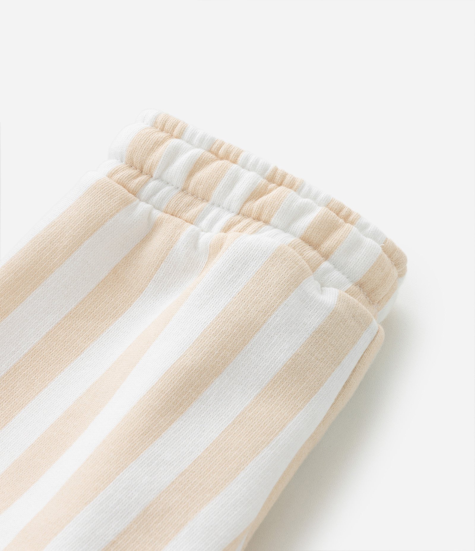 Conjunto Infantil com Estampa Listrada - Tam 1 a 5 Anos Branco/Bege 4