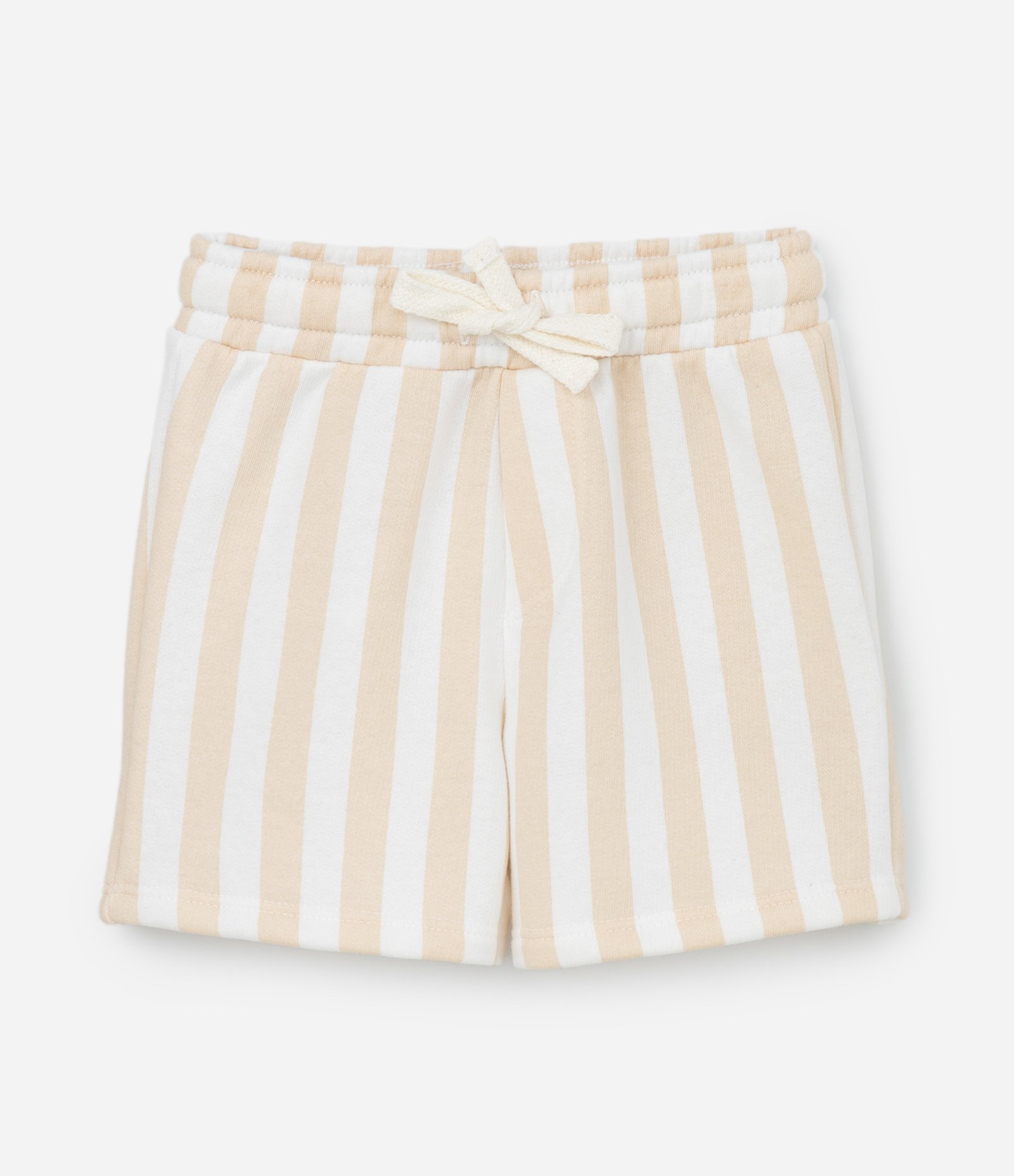 Conjunto Infantil com Estampa Listrada - Tam 1 a 5 Anos Branco/Bege 5