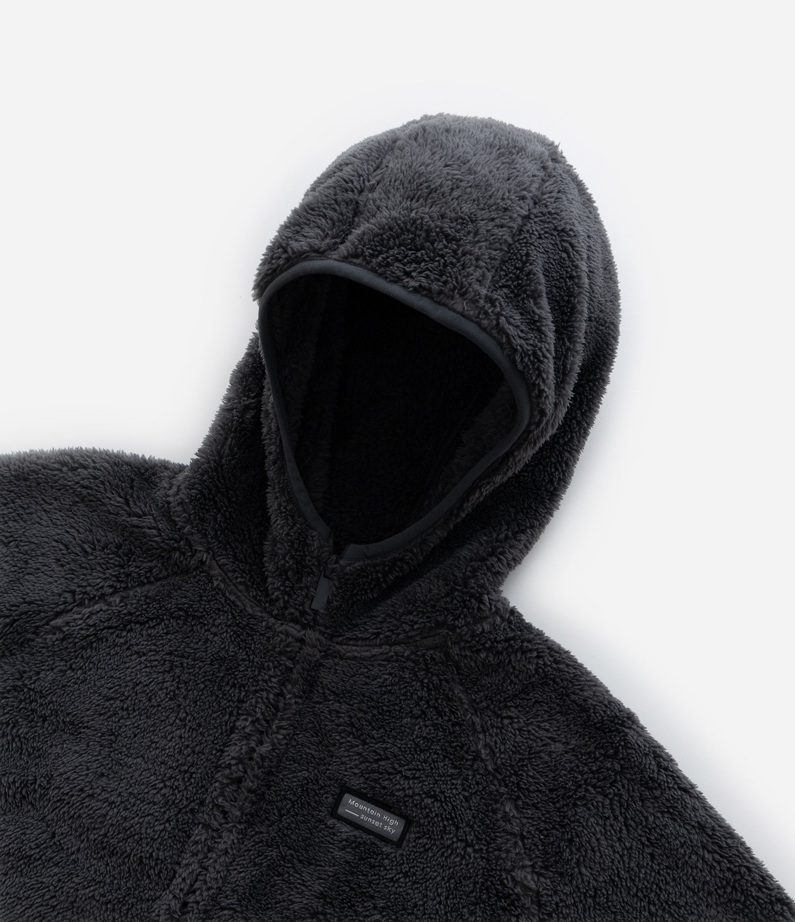 Casaco Infantil em Sherpa com Capuz - Tam 5 a 14 Anos Cinza Escuro 5