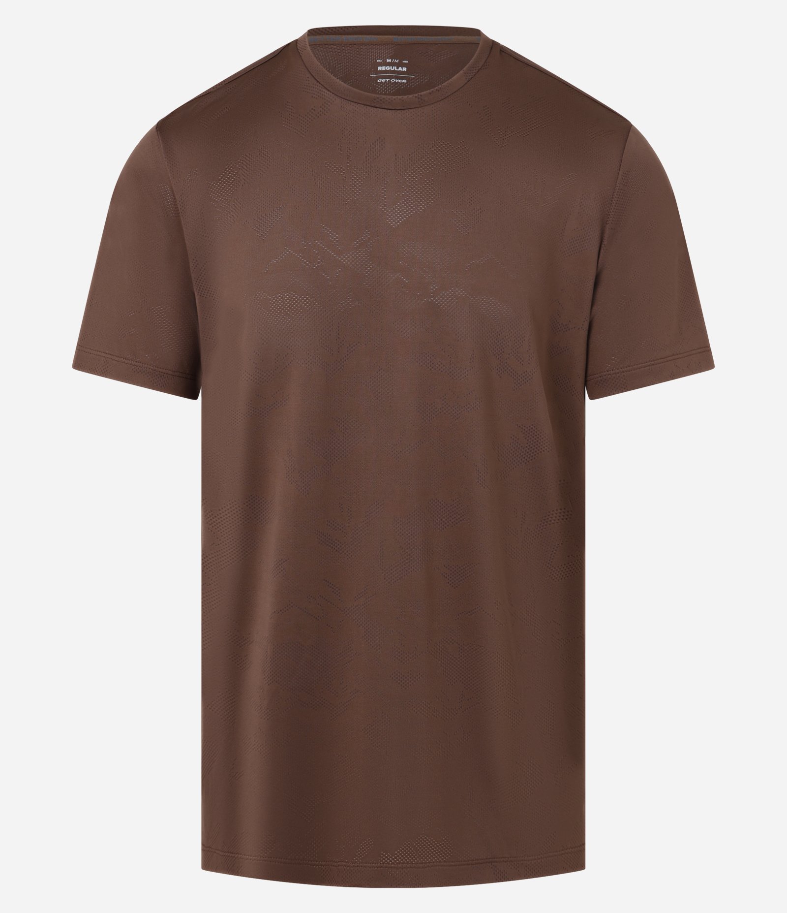 Camiseta Esportiva em Tecnologia Dry com Estampa Jacquard Marrom 5