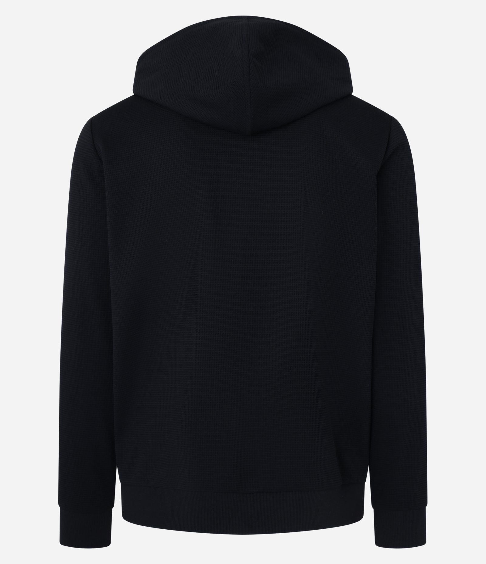 Casaco Esportivo Texturizado com Listra Refletiva e Gola com Capuz Preto 11