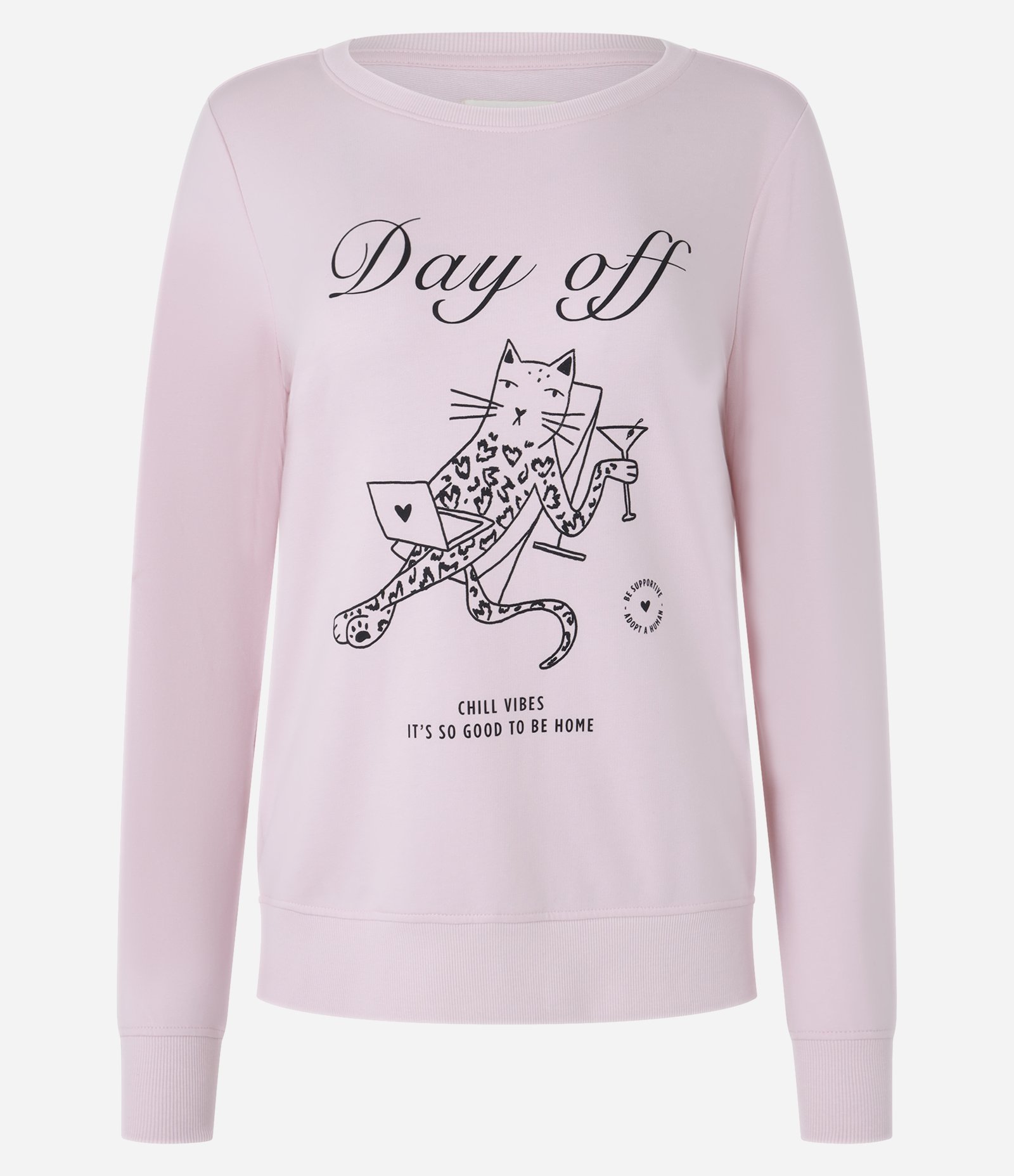 Blusa de Pijama em Algodão com Estampa Day Off Rosa 5