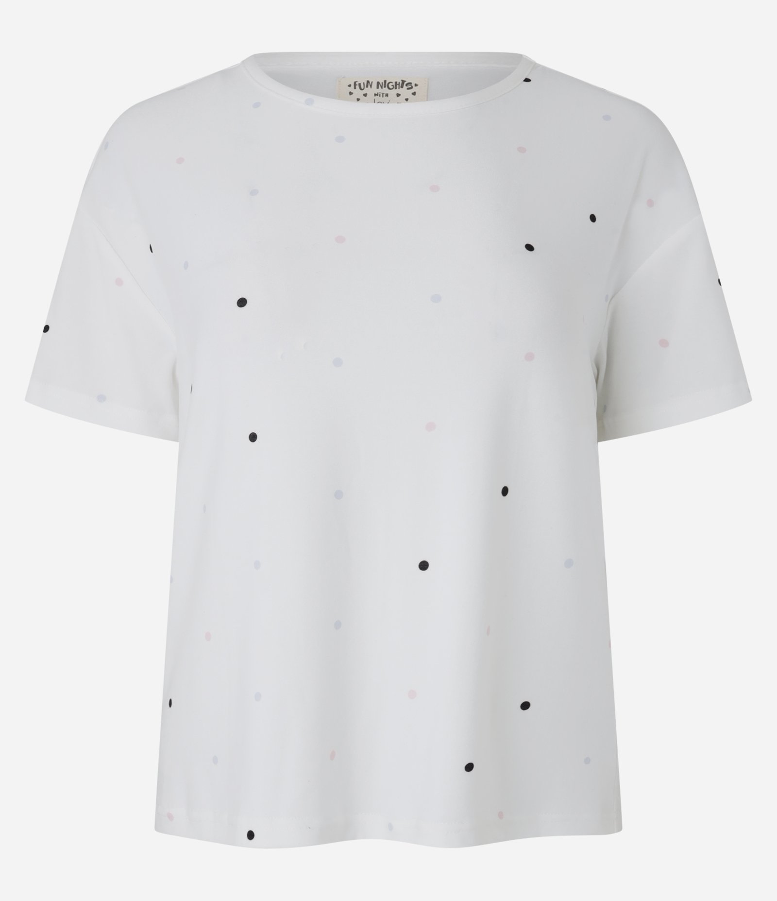 Blusa de Pijama com Toque Suave e Estampa Poá Branco 5