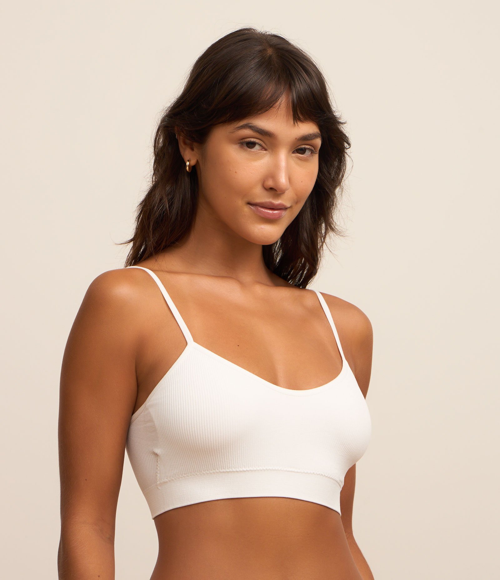 Kit 02 Sutiãs Triângulo em Poliamida Seamless Branco/Azul 3