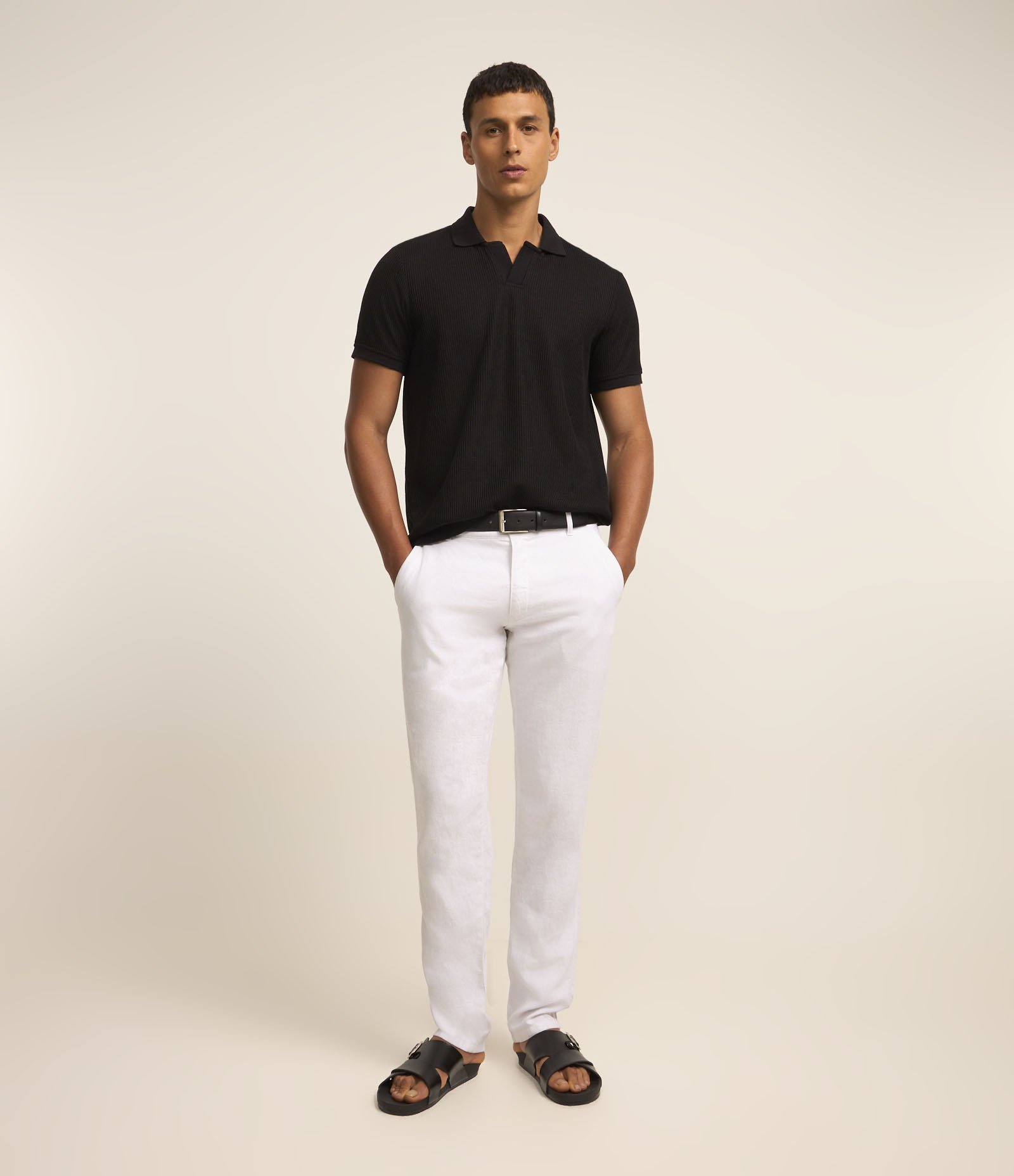 Calça Balloon em Algodão com Cós Elástico Off White 1