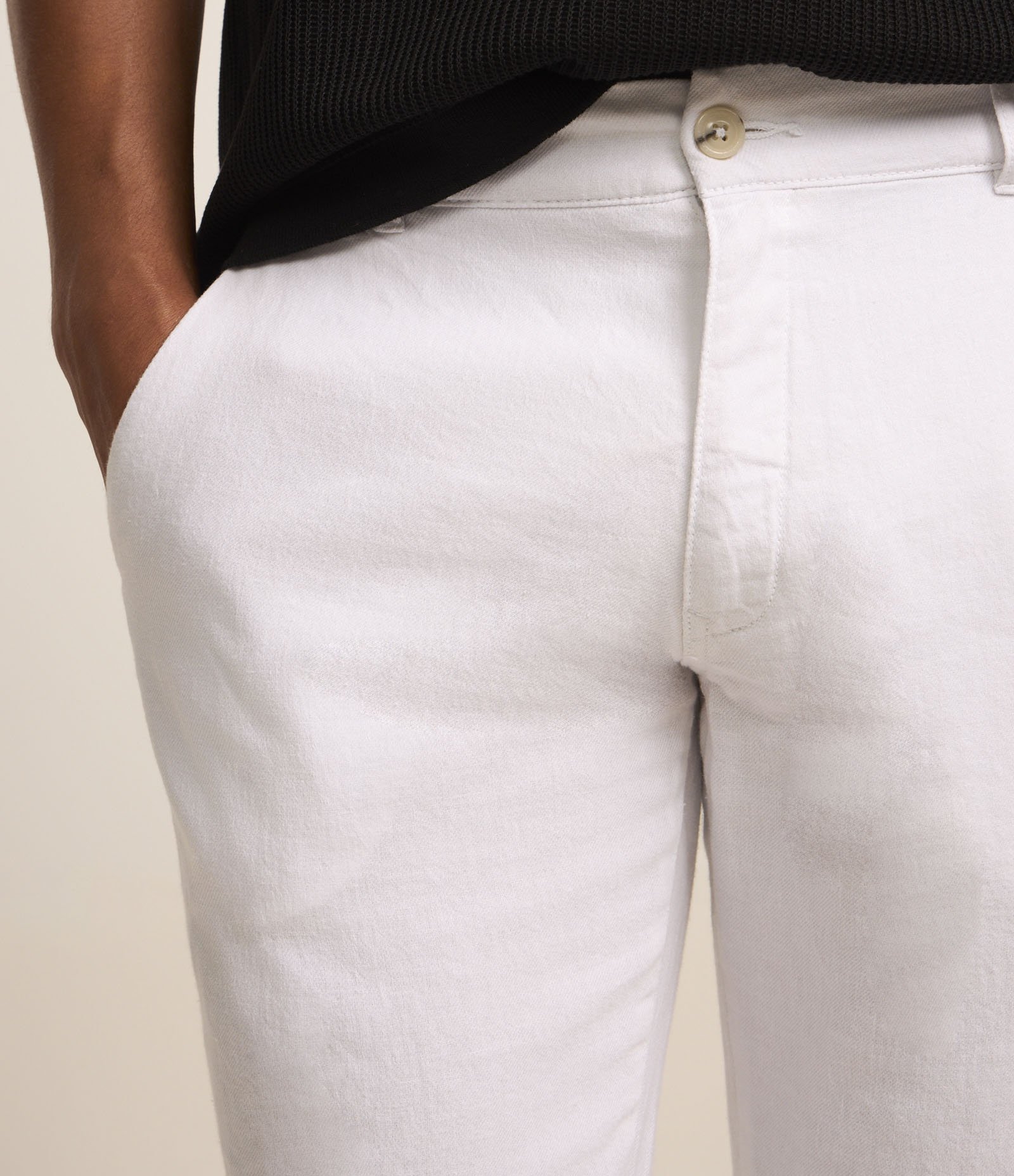 Calça Balloon em Algodão com Cós Elástico Off White 4