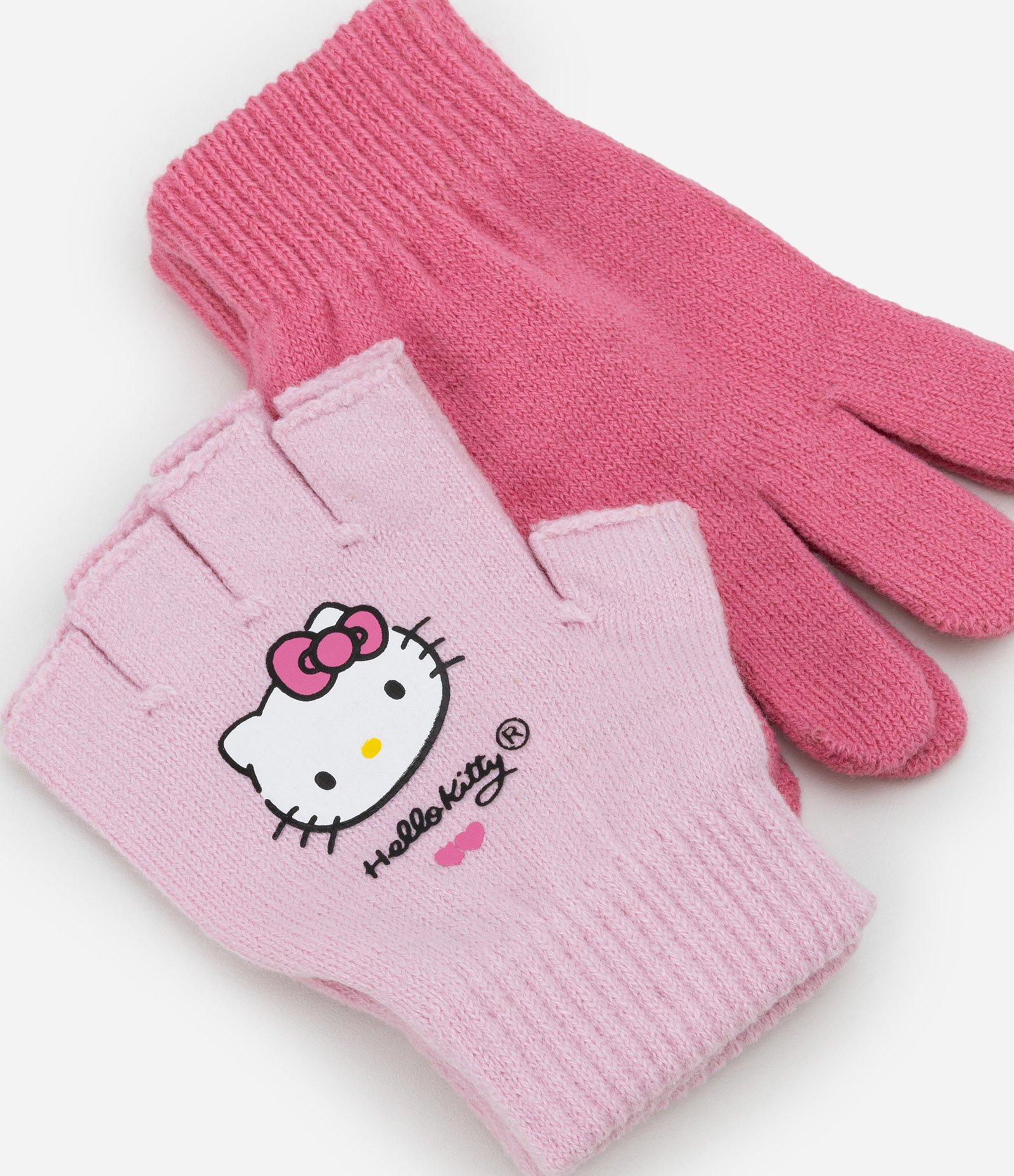 Kit 02 Luvas Infantis com Estampa da Hello Kitty - Tam P ao G Rosa 4