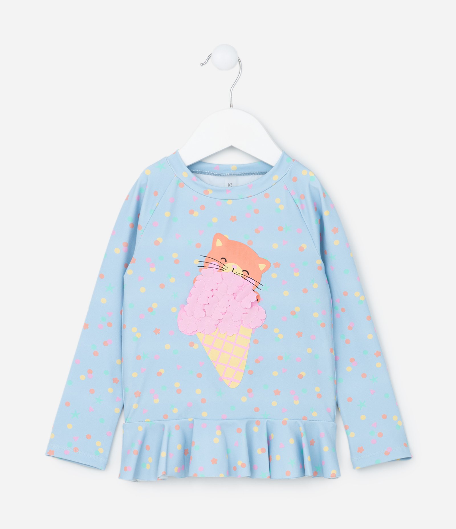 Conjunto Infantil com Proteção UV e Estampa Sorvetinho - Tam 1 a 4 Anos Sortido 2