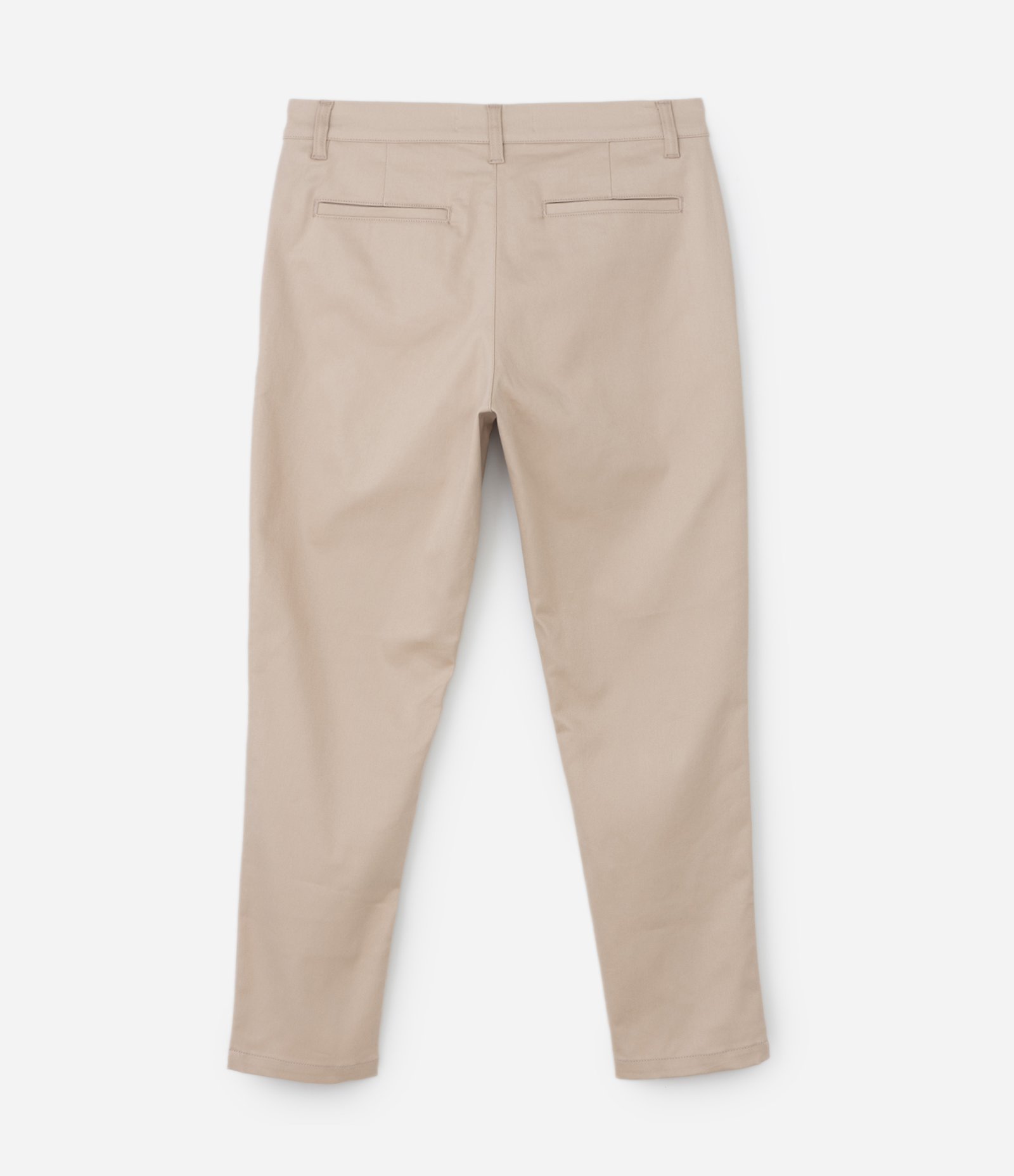 Calça Slim em Sarja Cós com Passantes e Bolso Bege 6