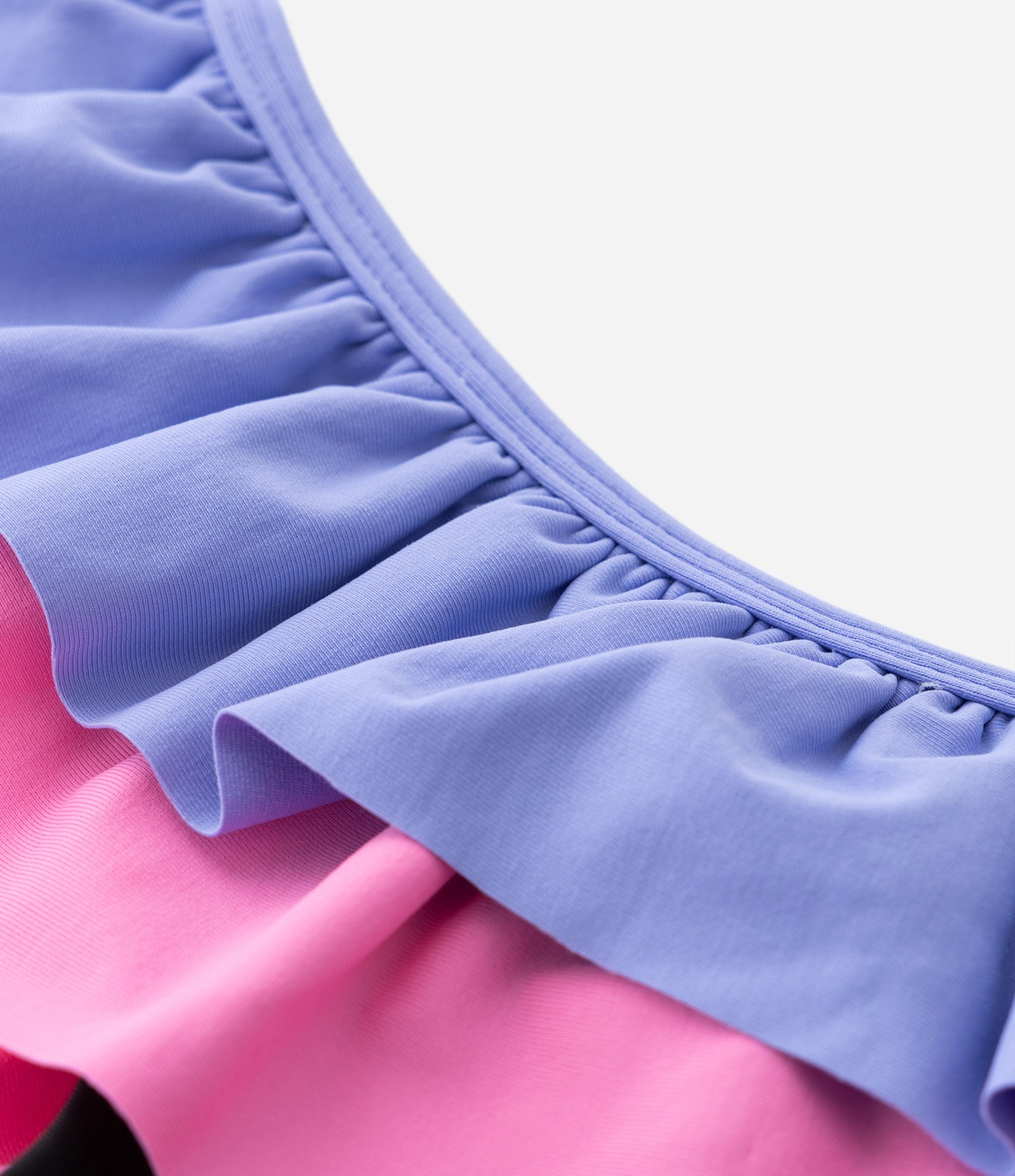 Maiô Infantil com Proteção UV e Babadinhos - Tam 5 a 14 Anos Preto/Roxo/Rosa 3