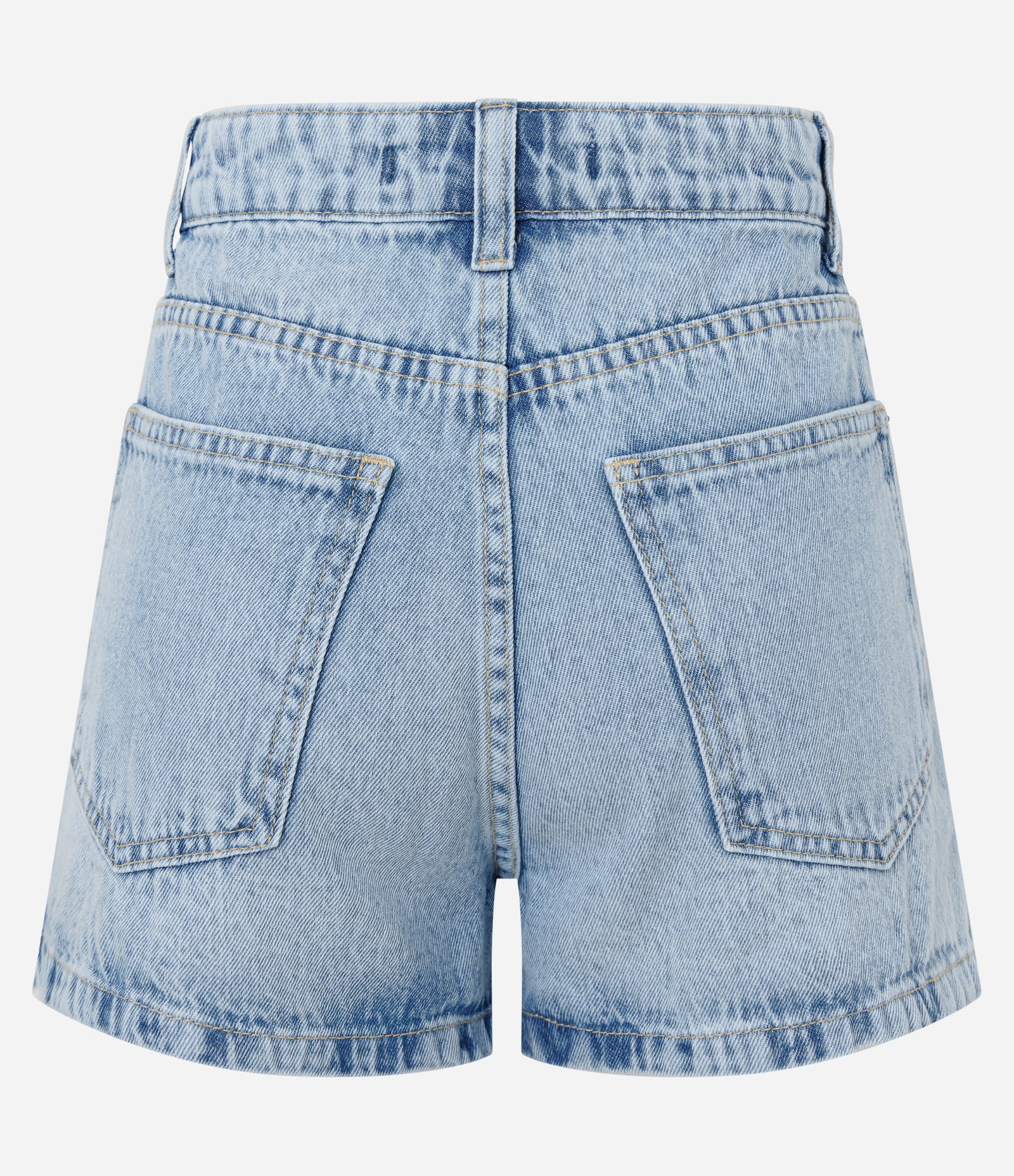 Short Slim em Jeans com Ondinhas de Brilhos Azul 8