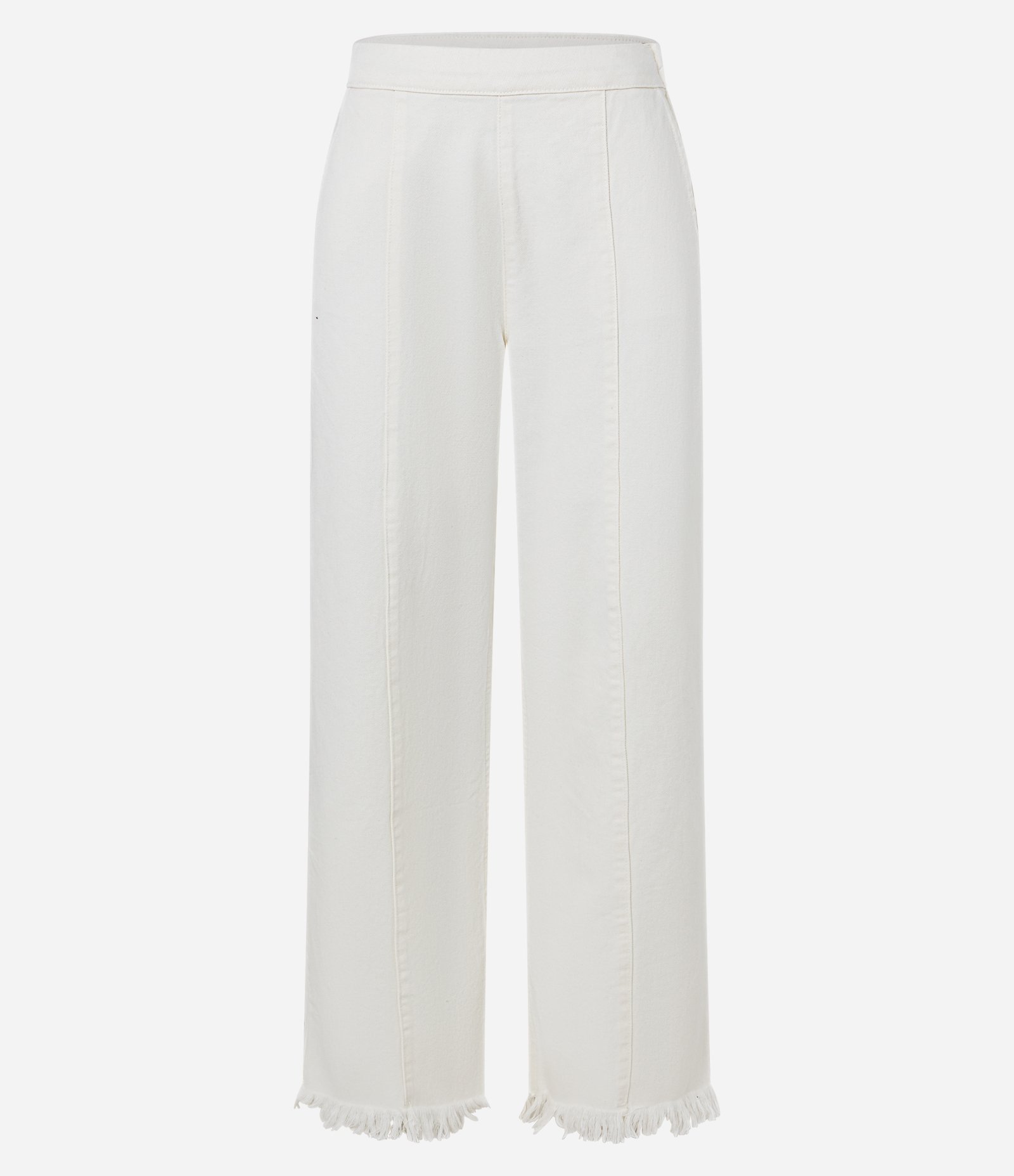 Calça Reta Alfaiatada em com Barra Desfeita com Franjas Off White 7