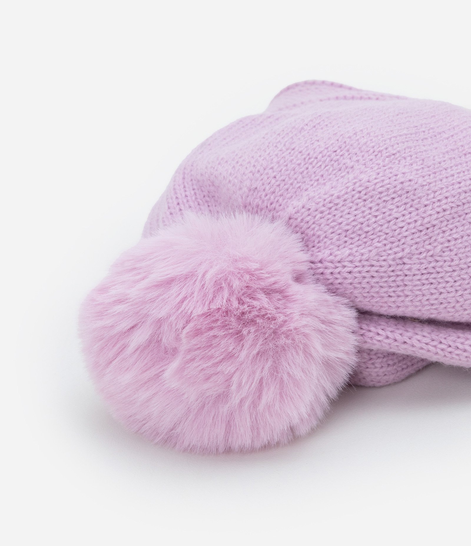 Gorro Infantil em Tricô com Bordado de Florzinhas - Tam Único Lilás 4