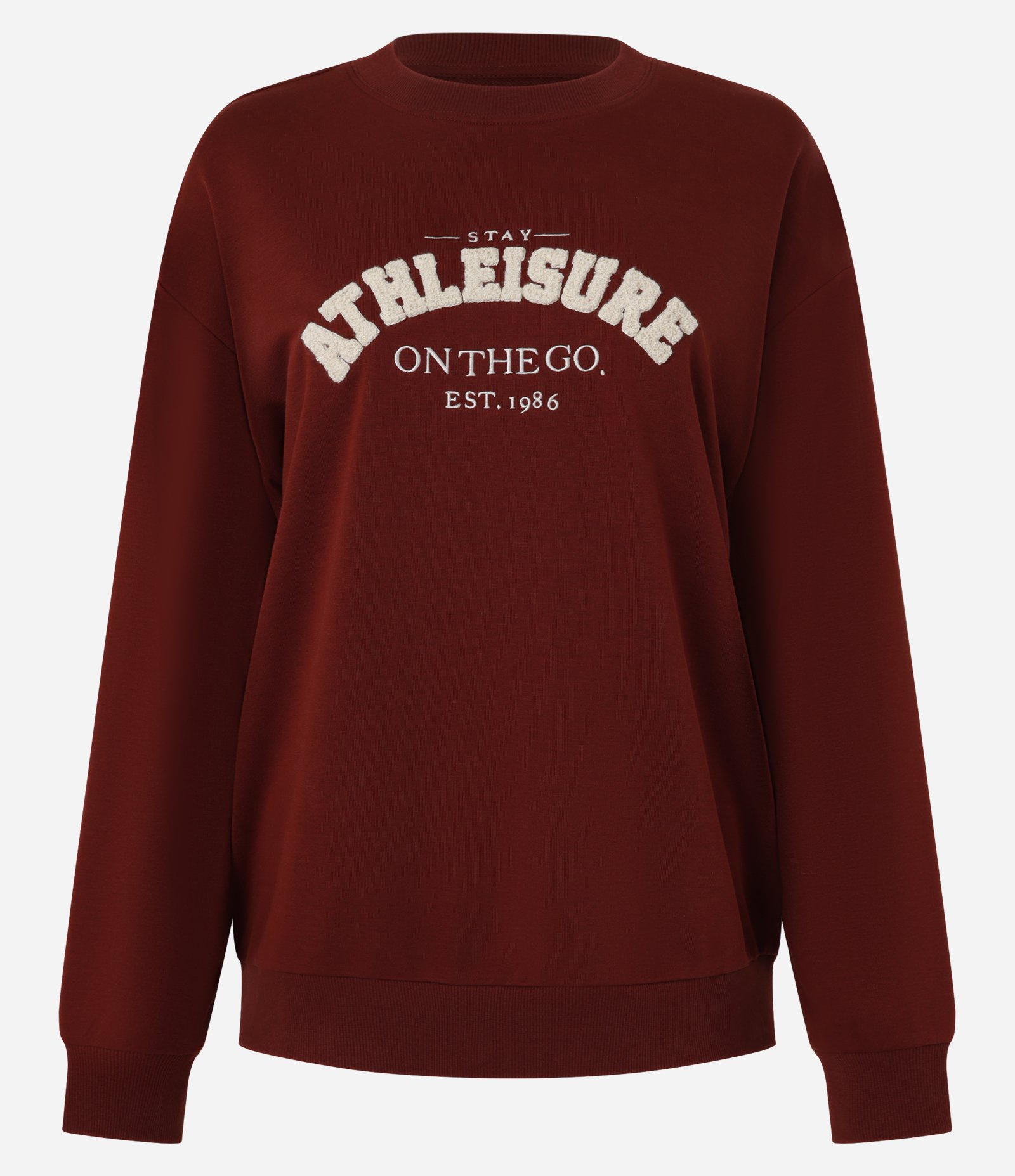 Casaco Fechado Esportivo em Moletom com Bordado Athleisure Vermelho 4