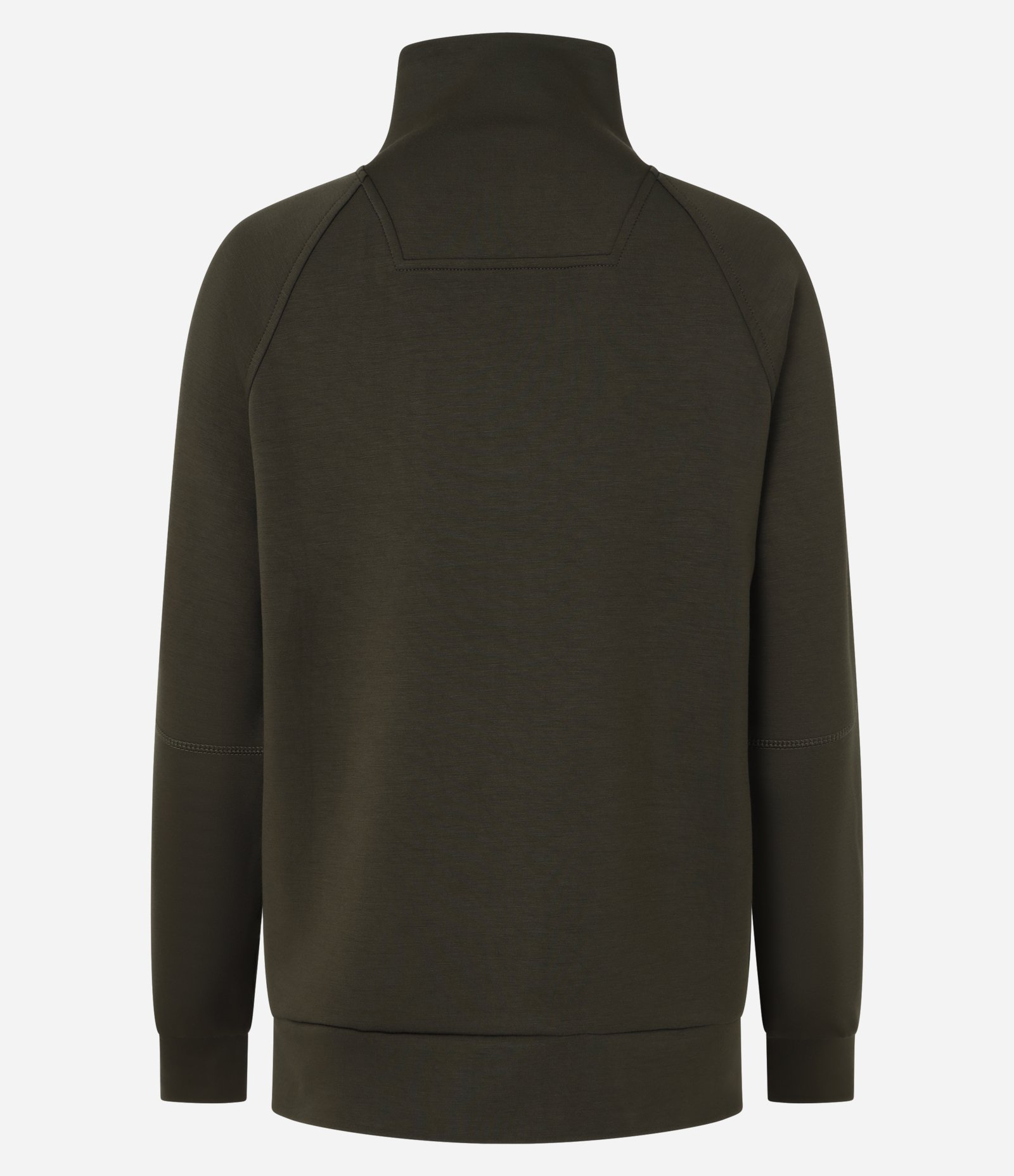 Casaco Esportivo em Microfibra Pesada Liso com Gola Alta e Recortes Verde 8